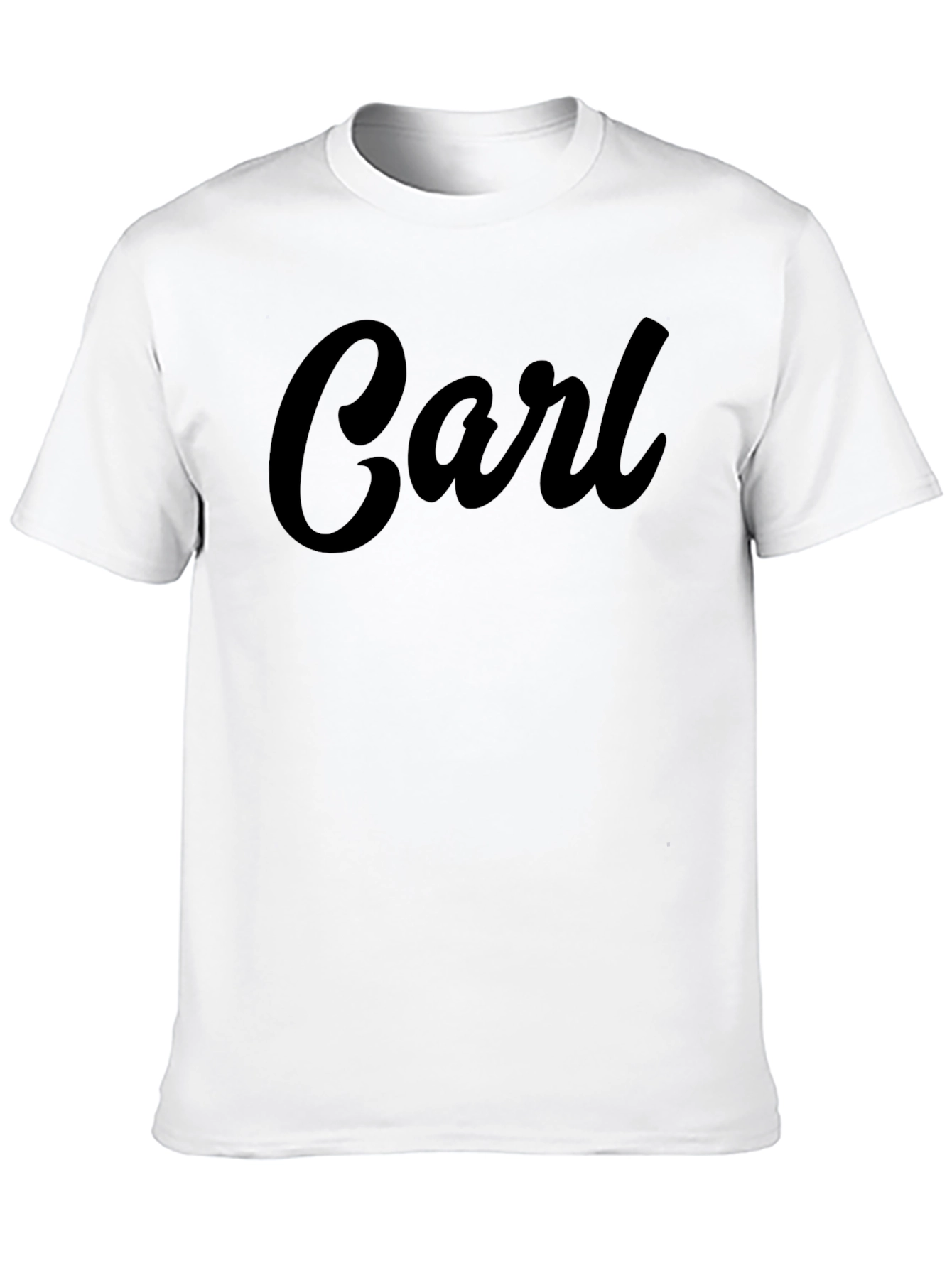 Black Personalized 'Carl' Black T-Shirt - Custom Name Tee view 10