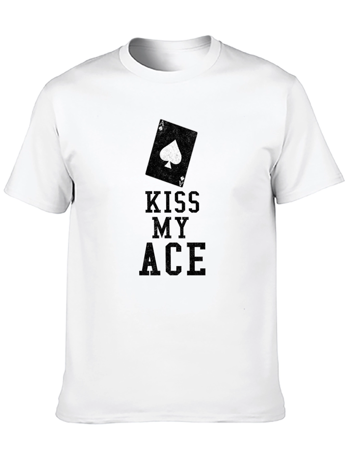 Black Kiss My Ace Black Graphic T-Shirt view 10