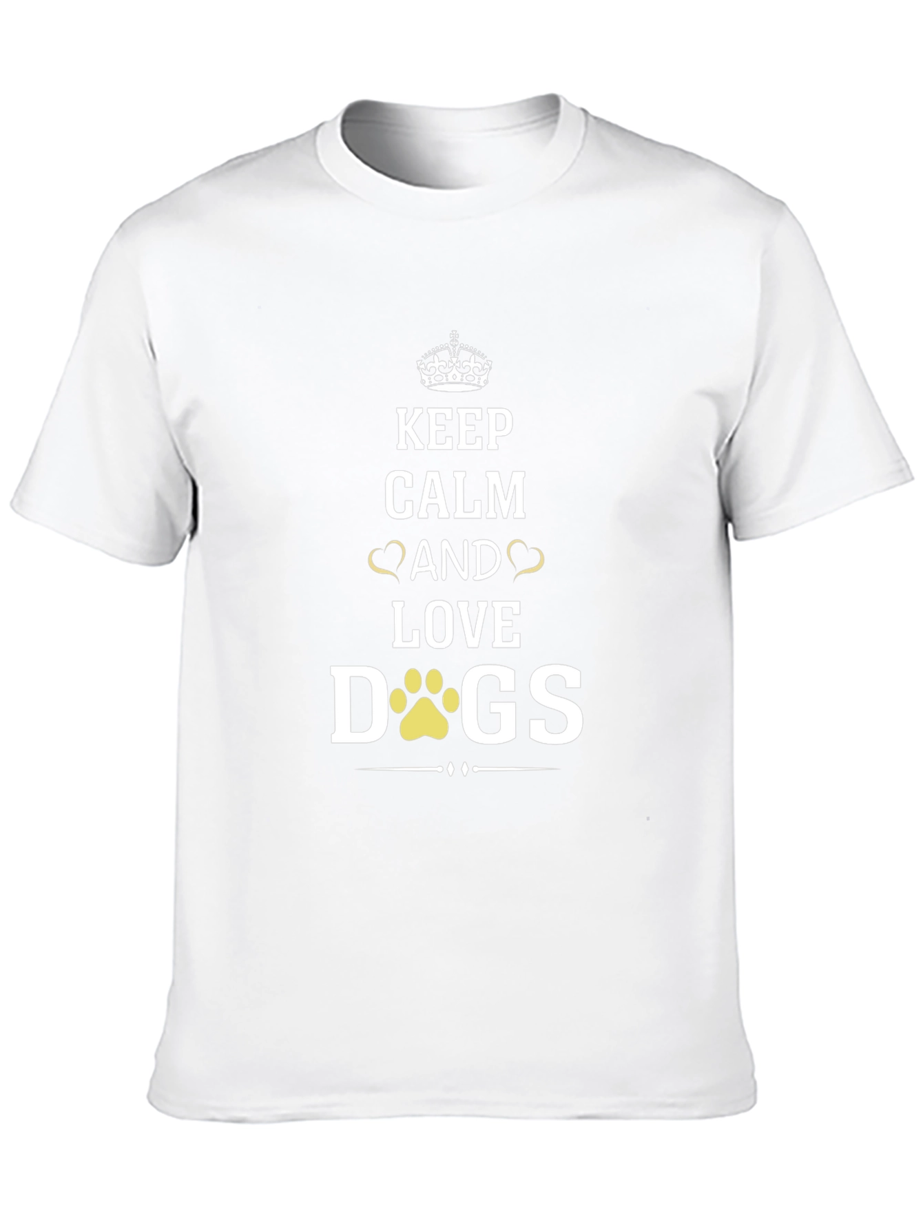 Black Keep Calm and Love Dogs T-Shirt - Black view 10