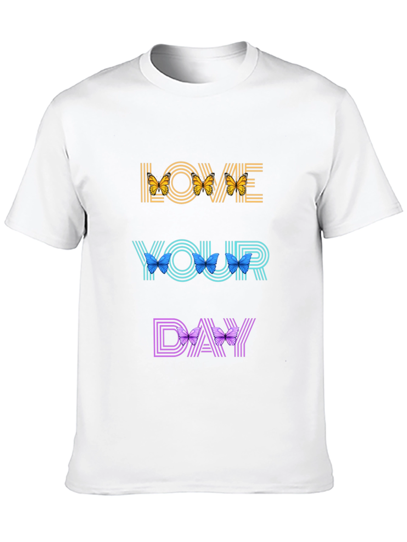 Black Love Your Day Butterfly T-Shirt view 10
