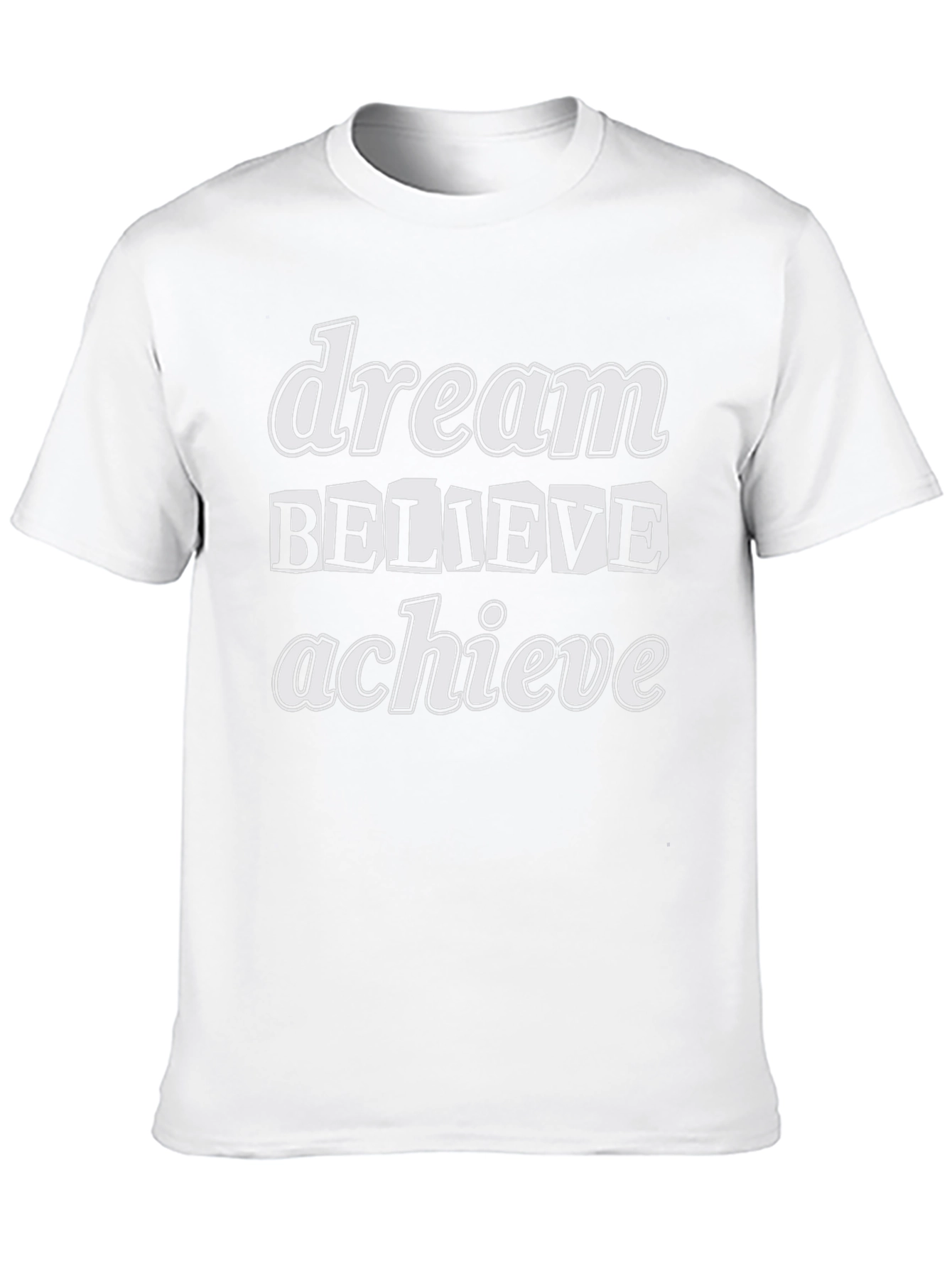 Black Dream Believe Achieve Graphic T-Shirt view 10