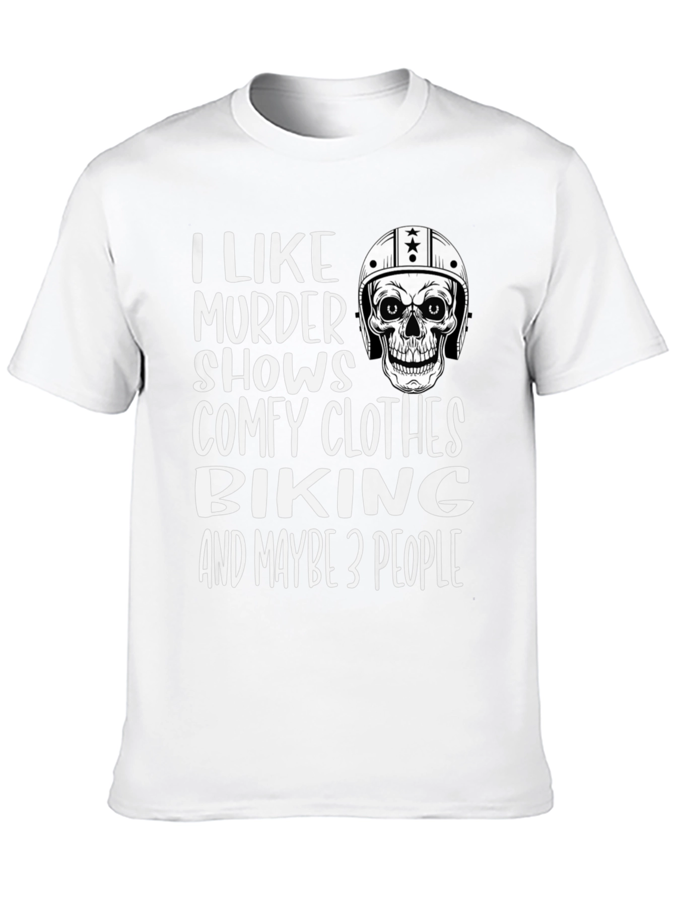 Black Murder Shows & Biking T-Shirt view 10