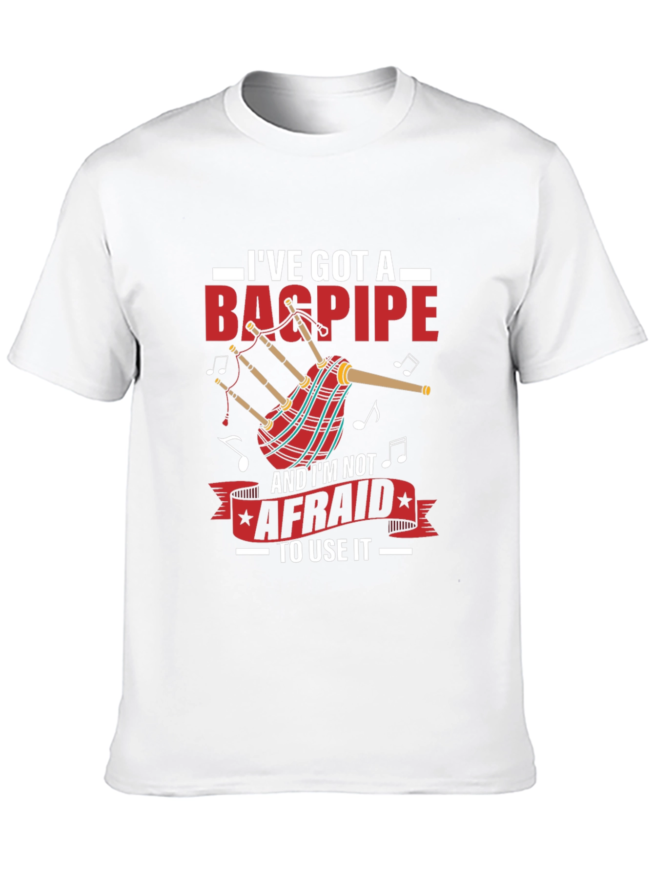 Black Bagpipe T-Shirt - I've Got A Bagpipe view 10