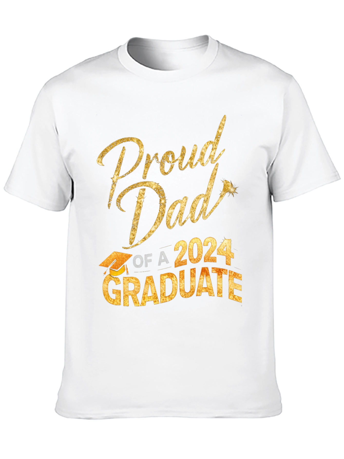 Black Proud Dad of a 2024 Graduate T-Shirt view 10
