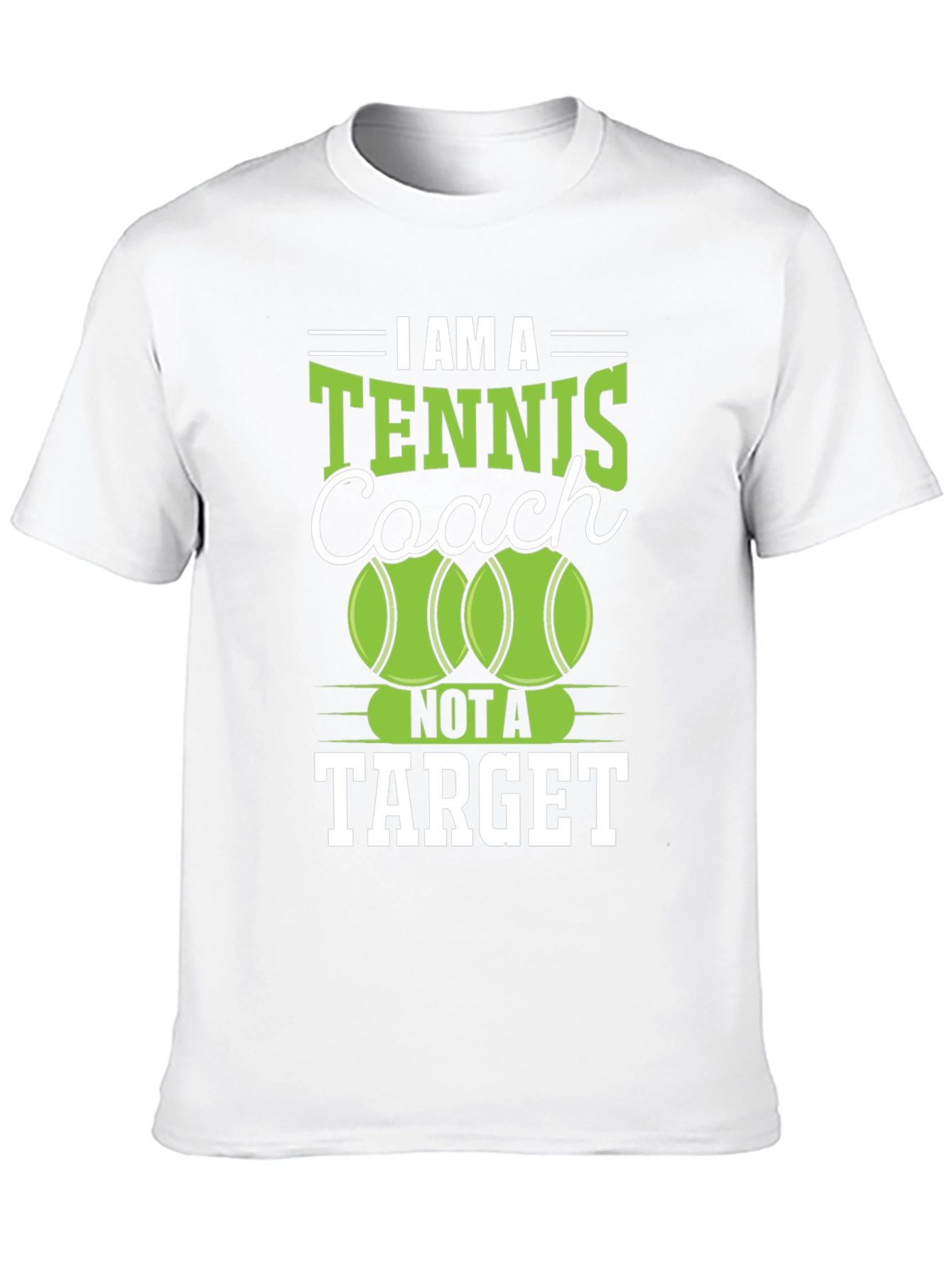 Black Tennis Coach T-Shirt - I Am A Tennis Coach, Not a Target view 10