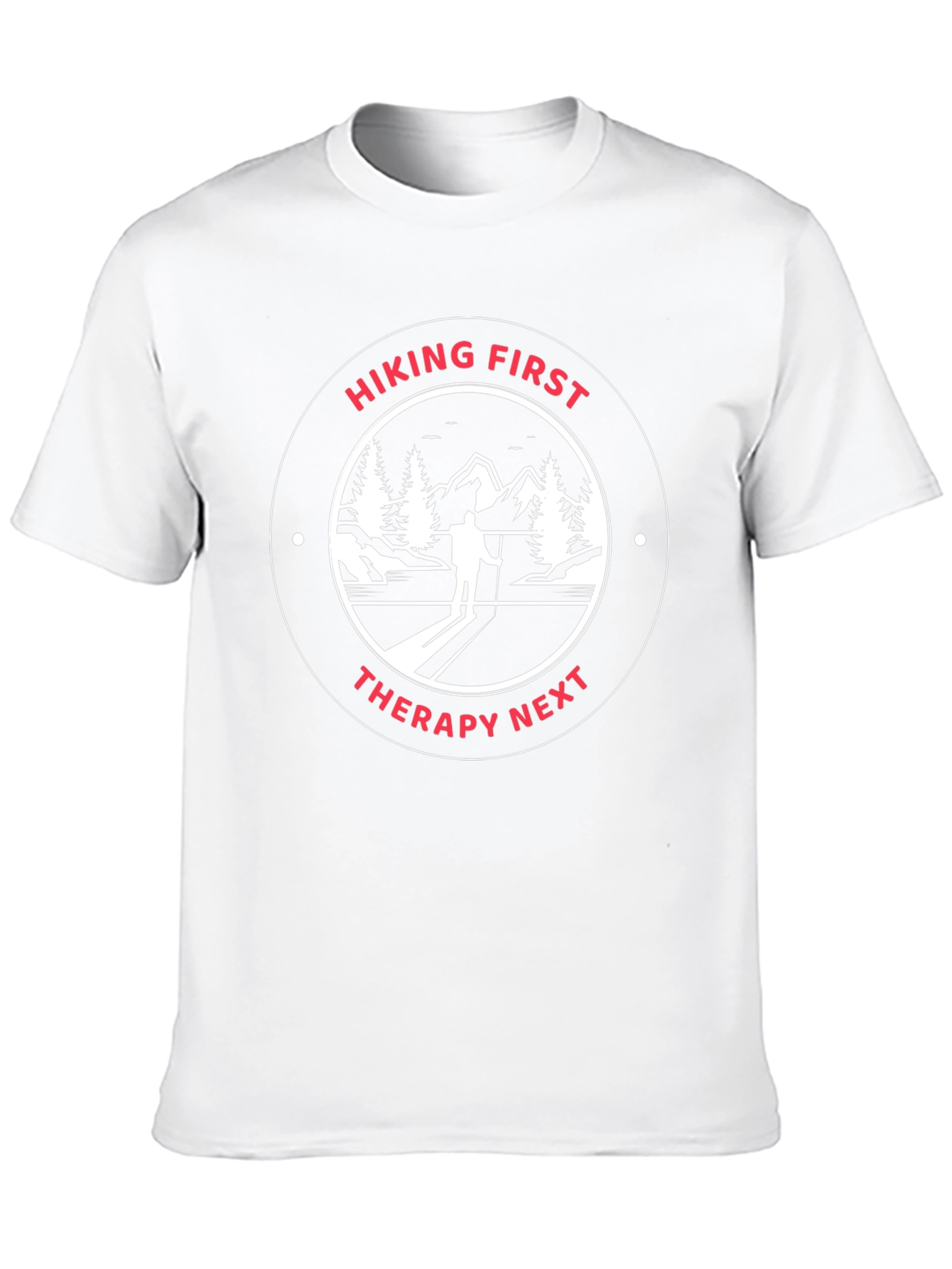 Black Hiking First Therapy Next Graphic T-Shirt view 10