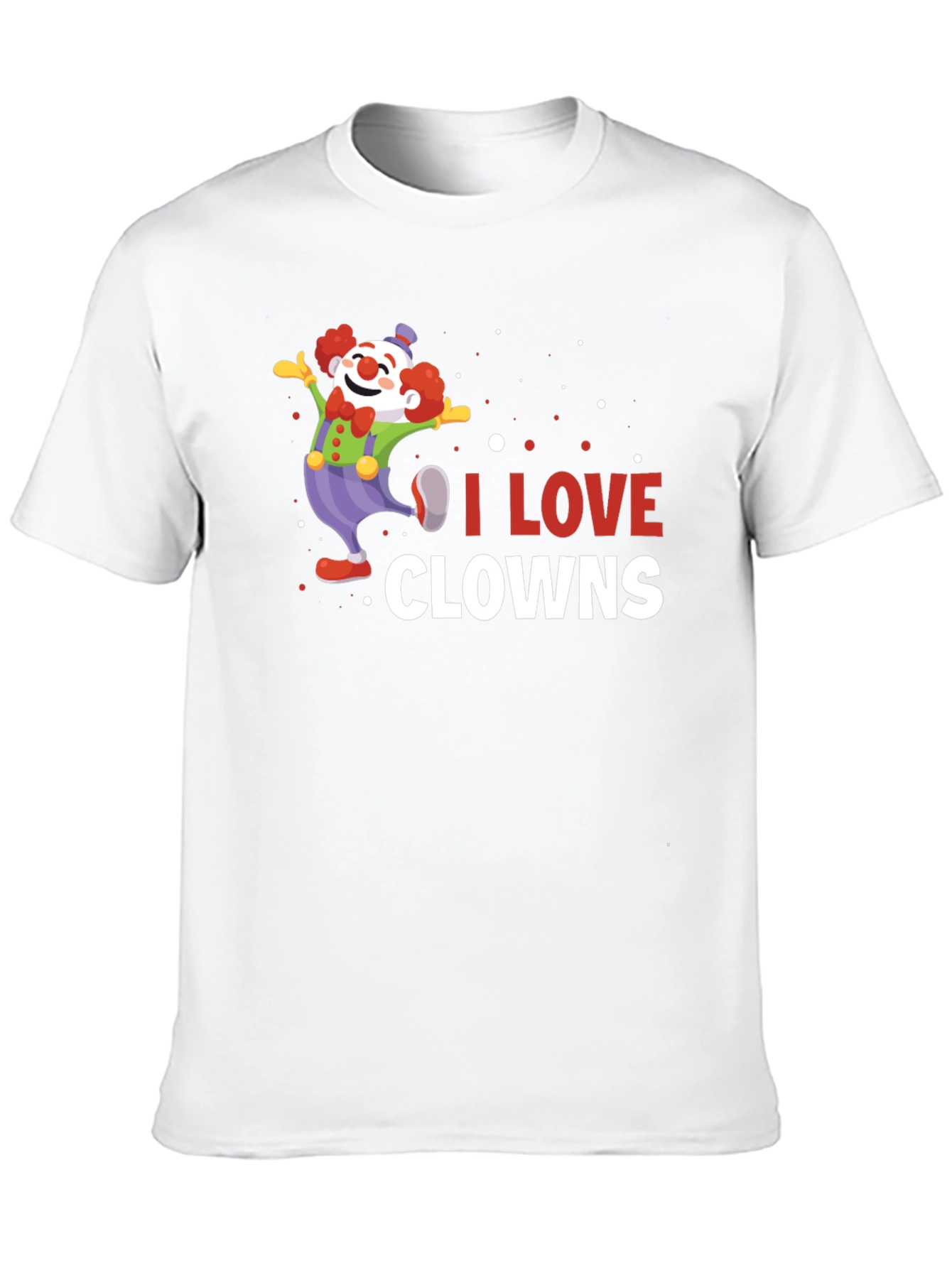 Black I Love Clowns Graphic Tee - Black Cotton T-Shirt view 10