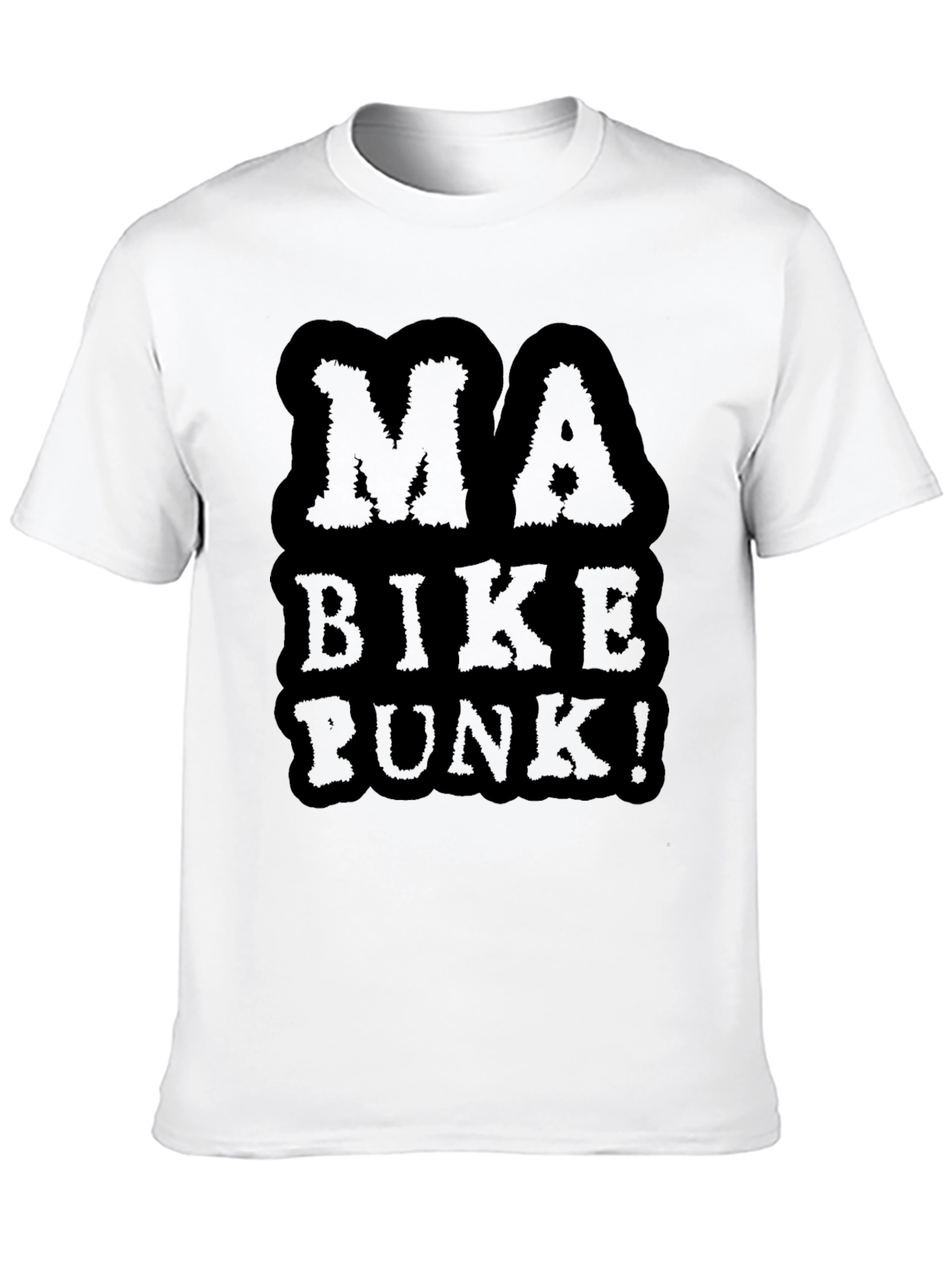 Black Ma Bike Punk Graphic Tee - Black Cotton T-Shirt view 10