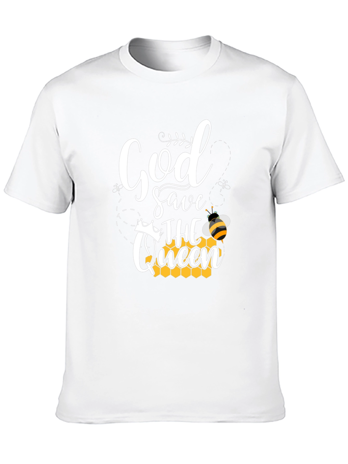 Black God Save The Queen Bee T-Shirt view 10