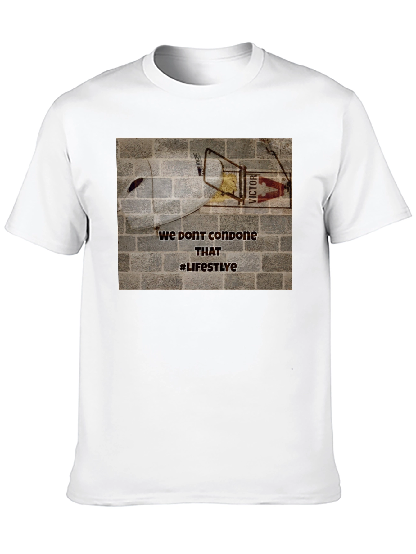 Black Edgy Graphic Tee: We Don't Condone That Lifestyle view 10