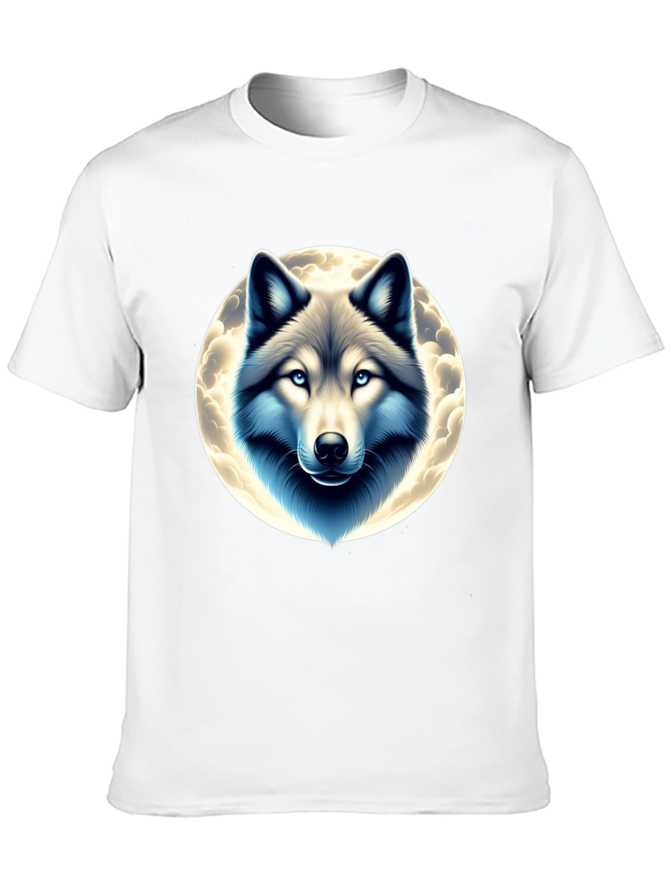 Black Wolf Moon Graphic Tee - Black Cotton Blend view 10