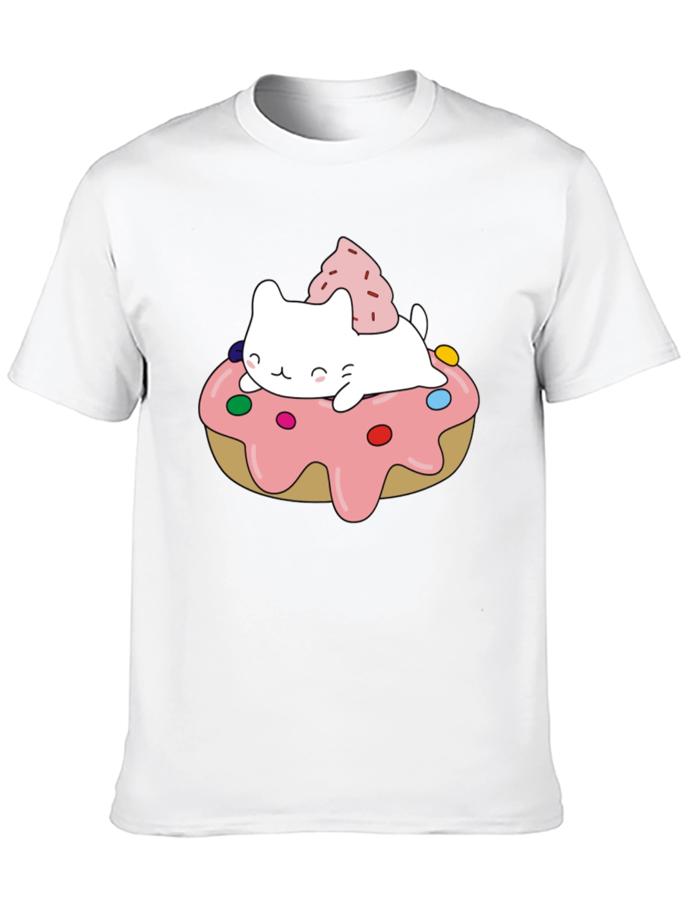 Black Cute Cat Donut T-Shirt - Sweet Style view 10