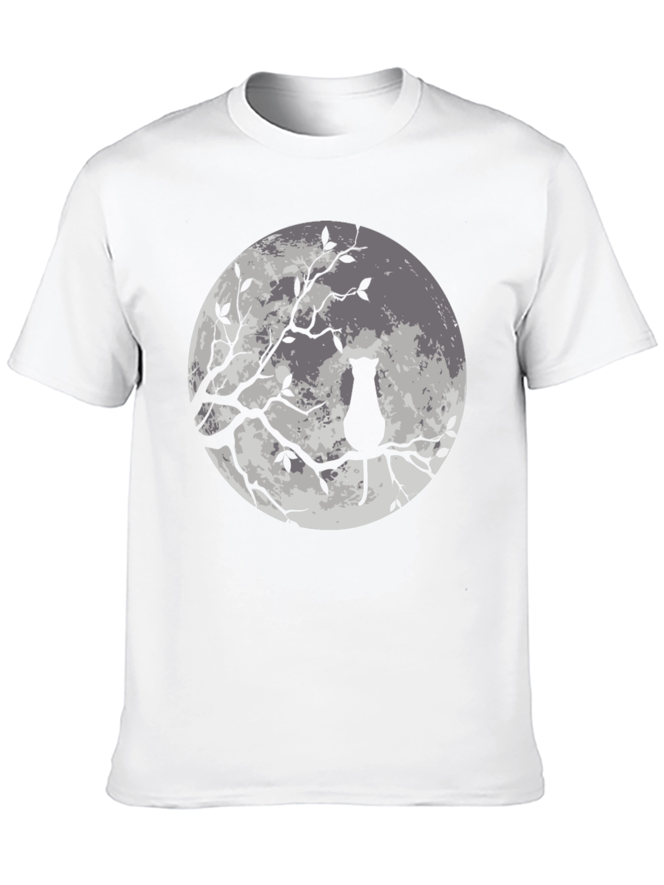 Black Moon Cat Graphic Tee - Stylish Black T-Shirt view 10