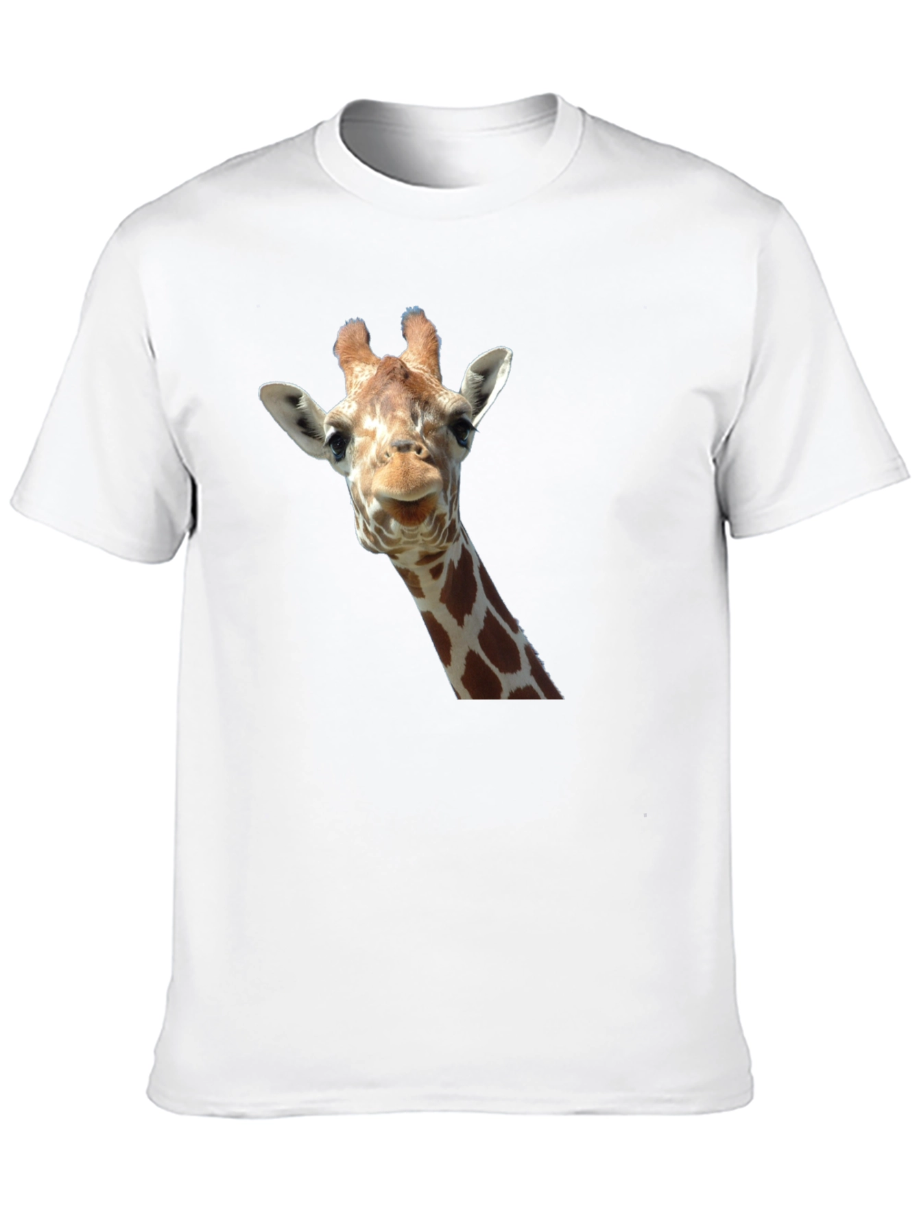 Black Giraffe Head Graphic Print Black T-Shirt view 10