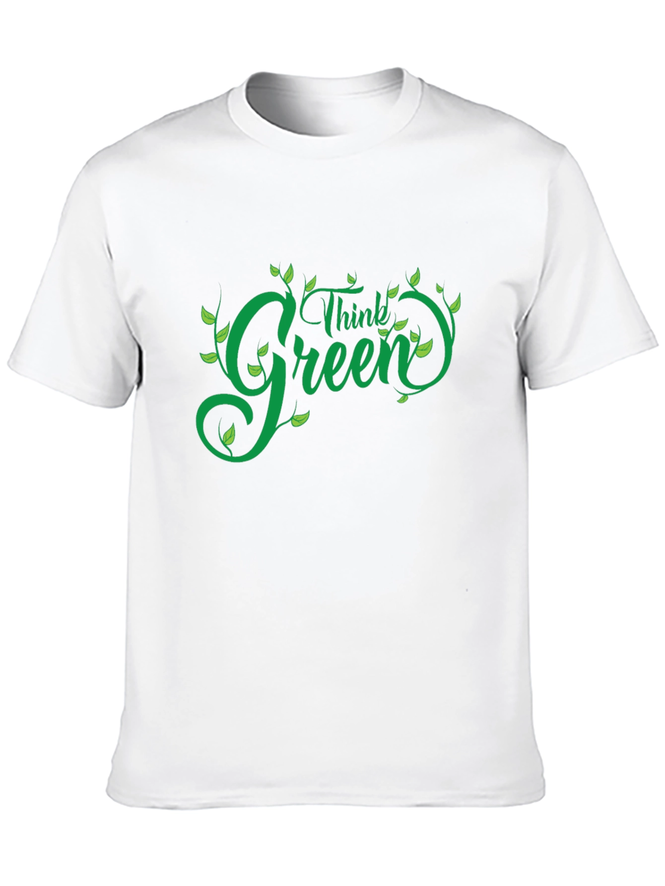 Black Think Green T-Shirt - Eco Friendly Design view 10