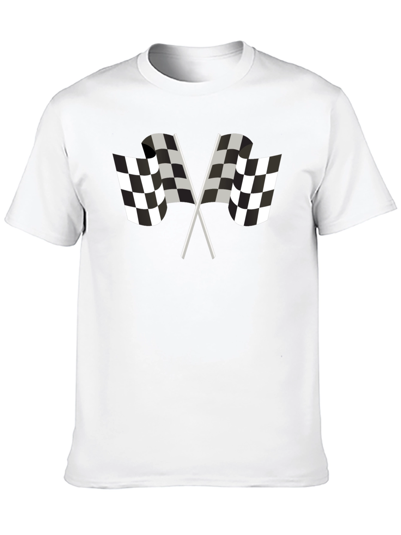Black Checkered Flag Graphic Tee - Motorsport Racing Fan Shirt view 10