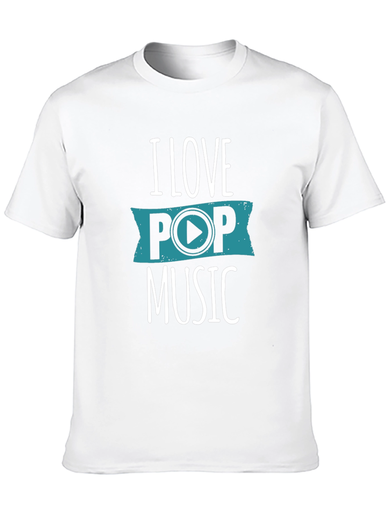 Black I Love Pop Music Graphic T-Shirt - Black view 10