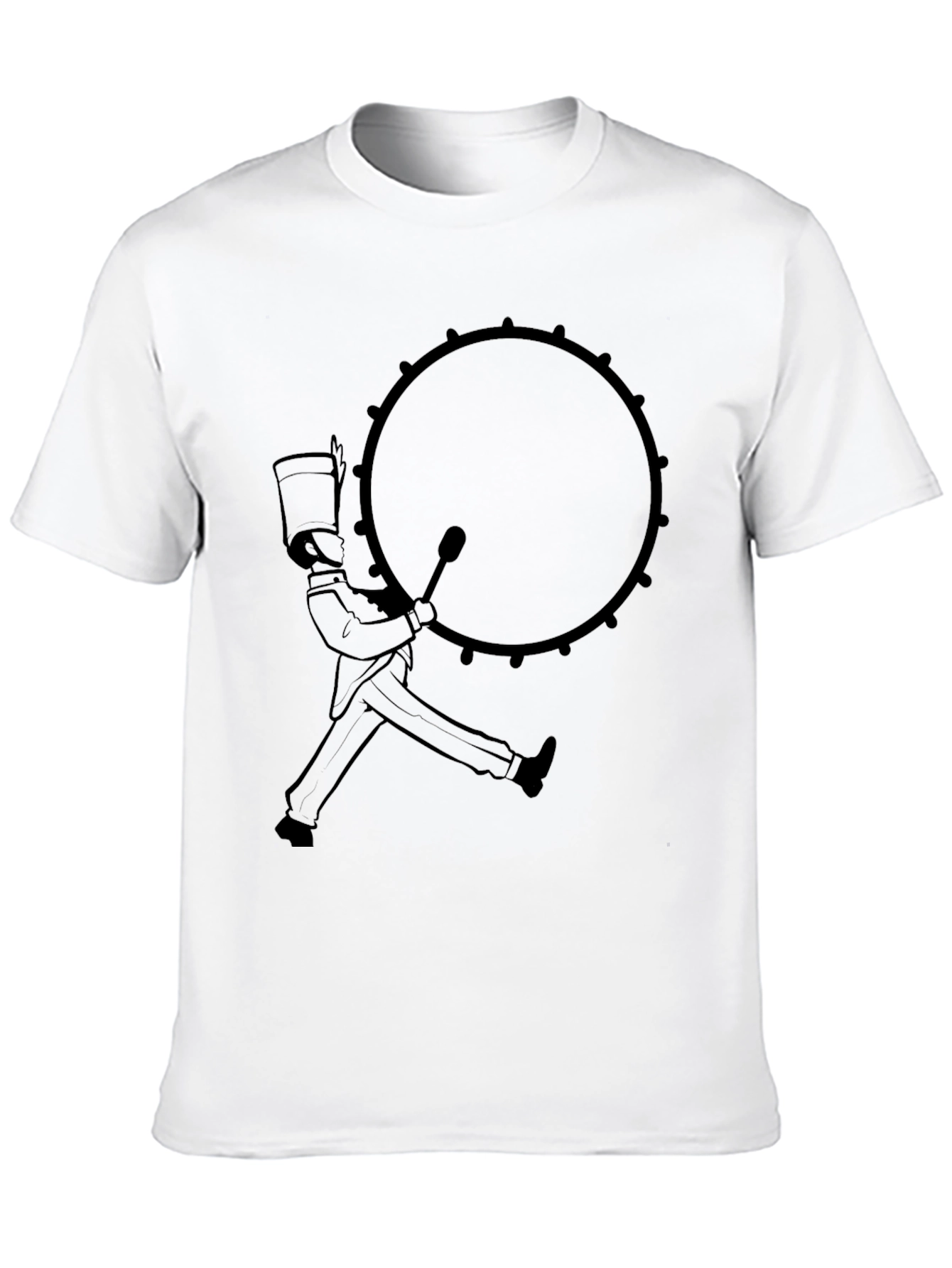 Black Marching Band Drummer T-Shirt view 10