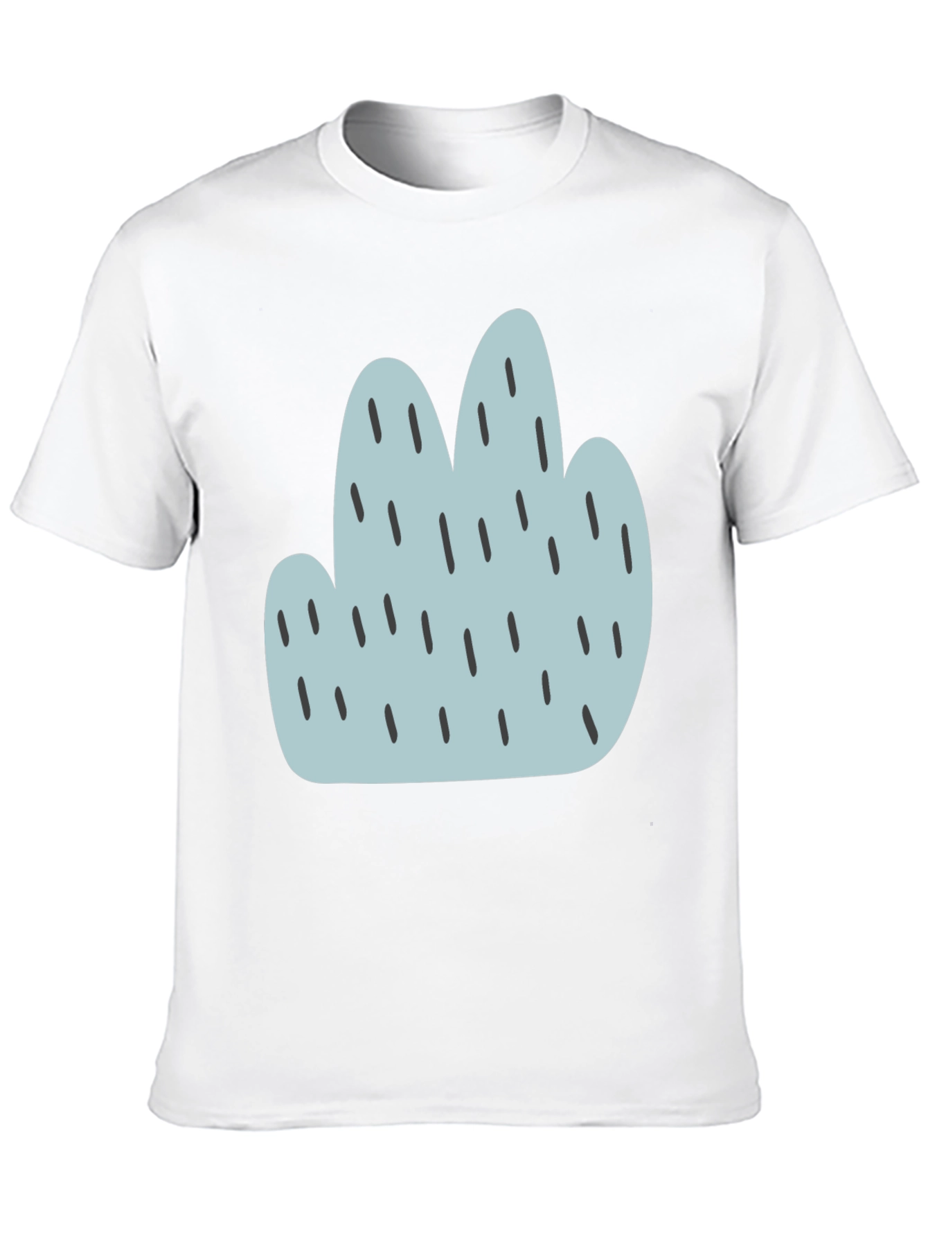 Black Trendy Cactus Graphic Black T-Shirt view 10