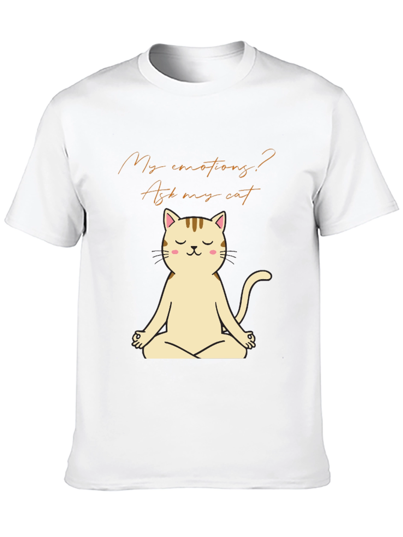 Black Meditating Cat T-Shirt - Ask My Cat view 10