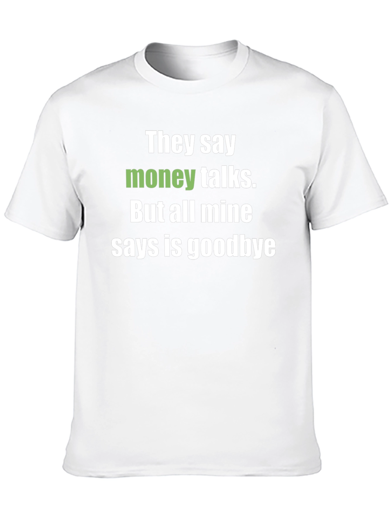 Black Money Talks Funny Graphic Tee view 10