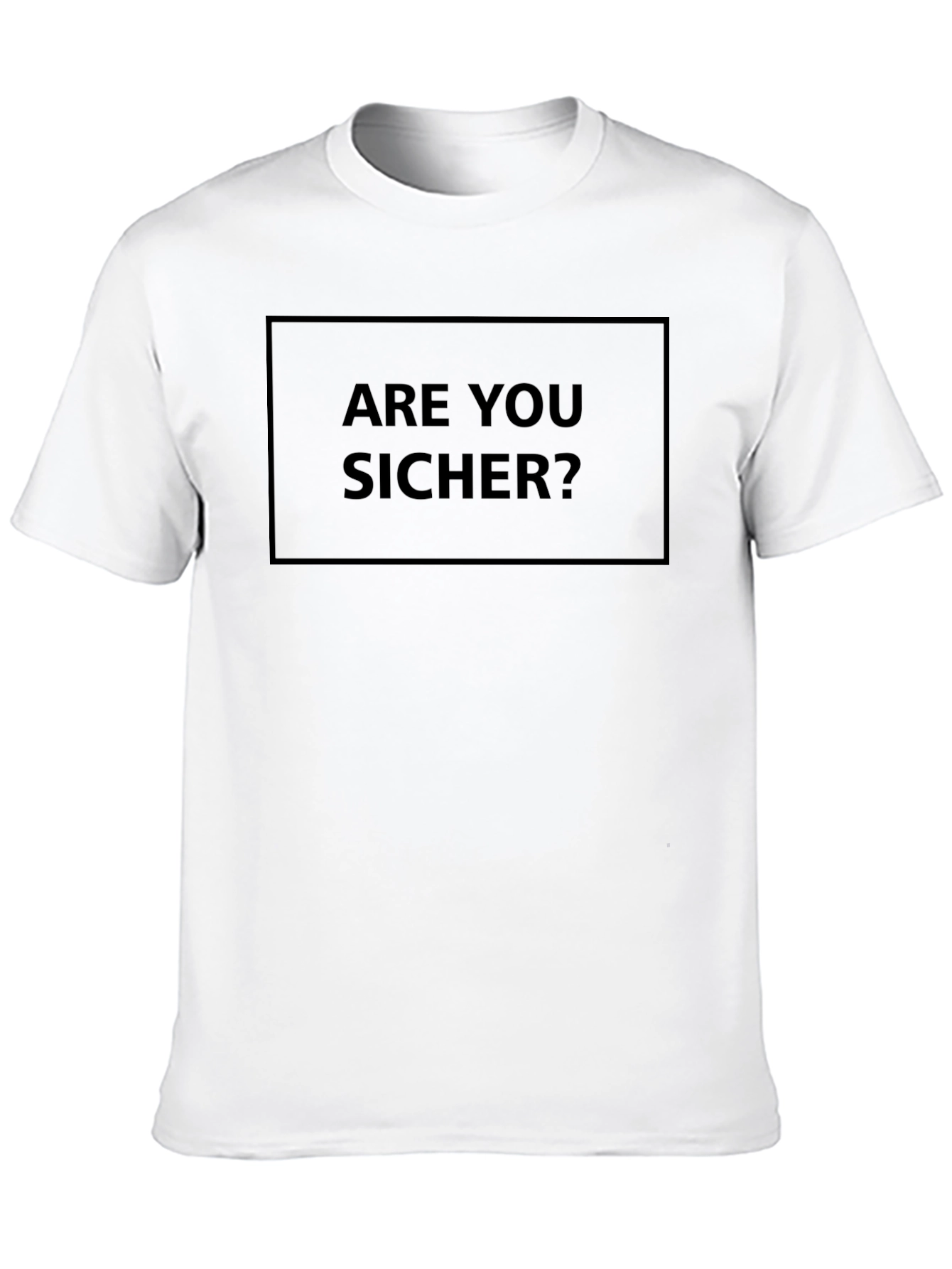 Black Are You Sicher? Men's Black Graphic T-Shirt view 10