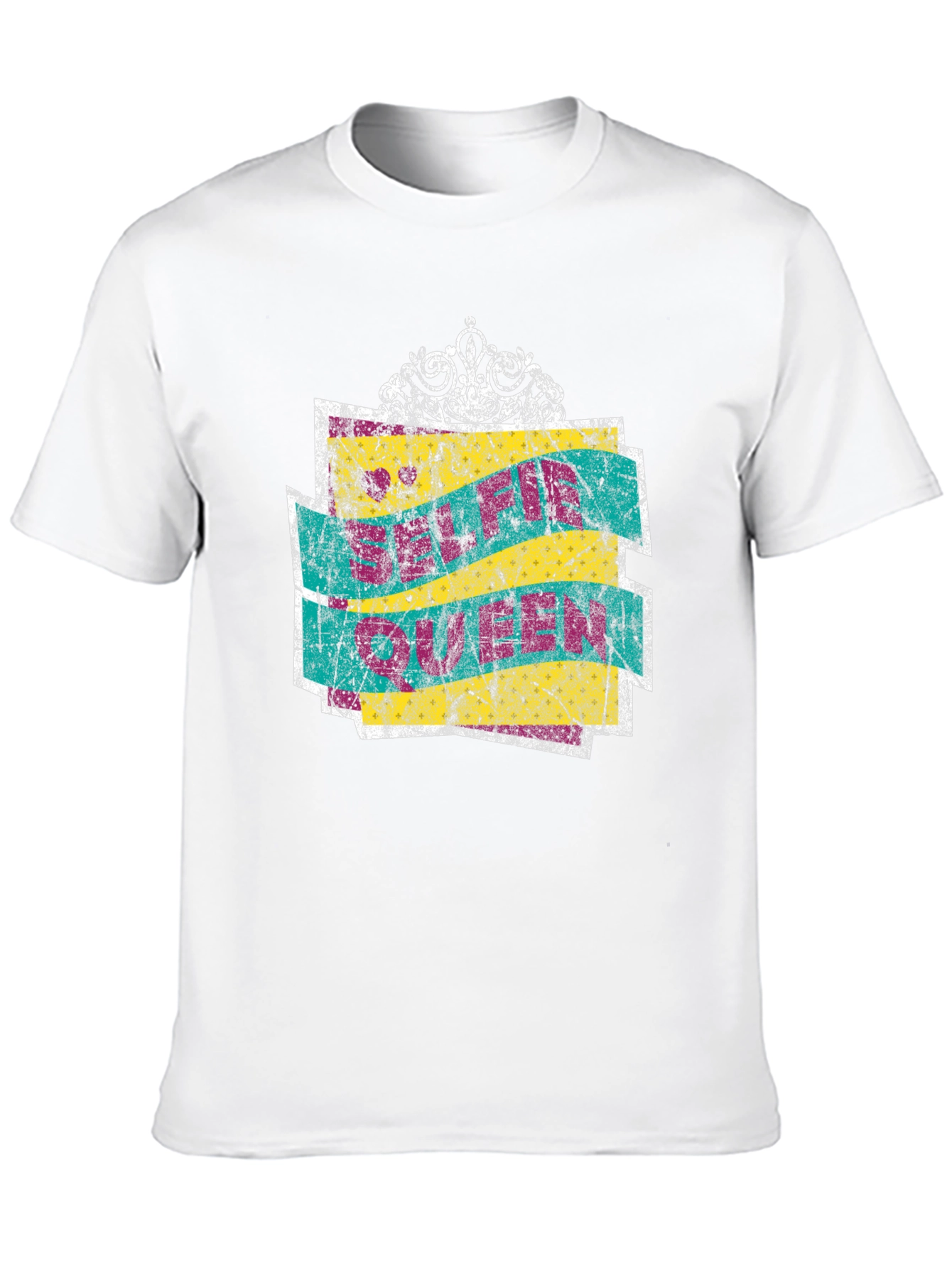 Black Selfie Queen Crown Graphic T-Shirt view 10