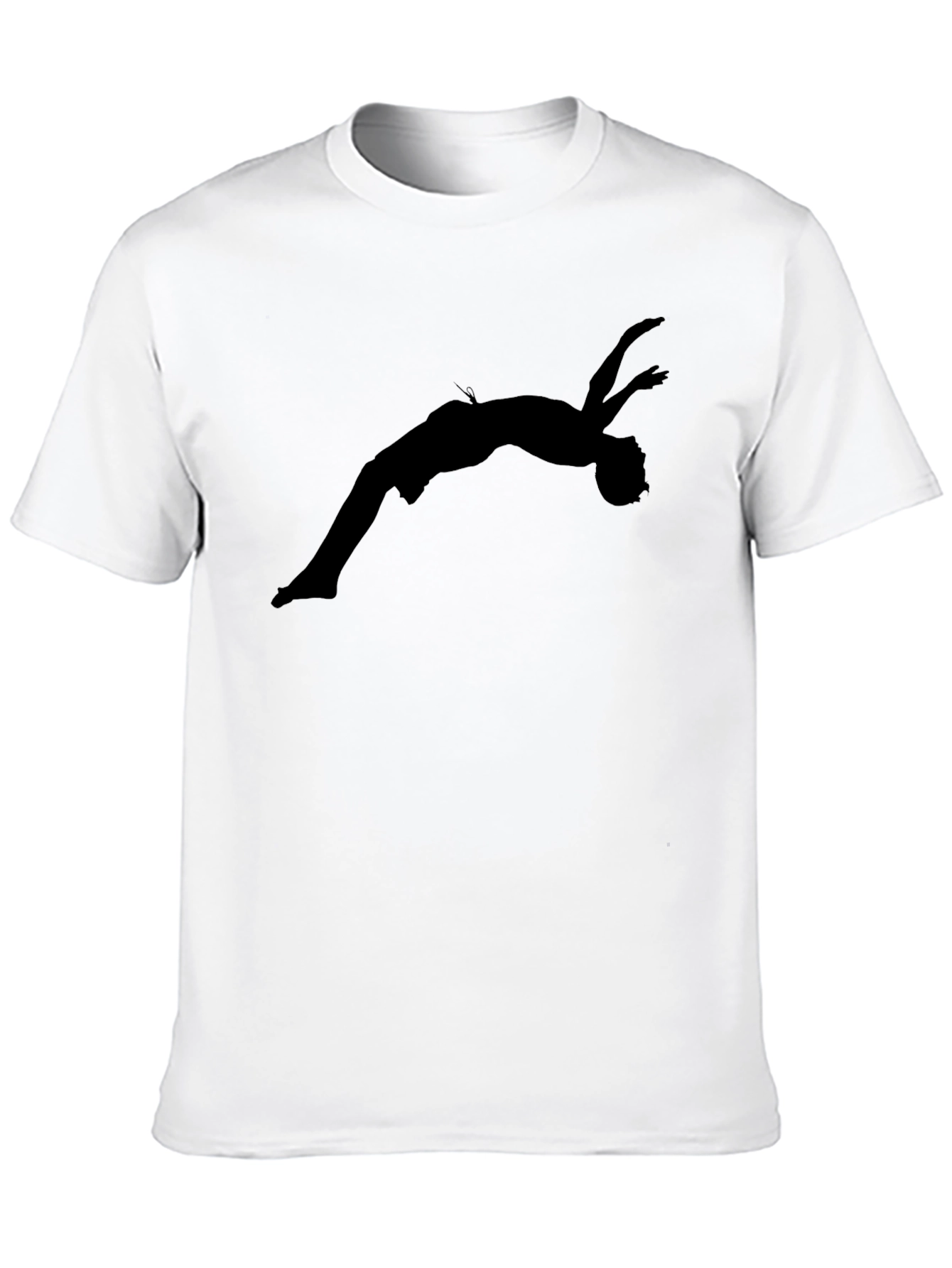 Black Black T-Shirt with Acrobat Silhouette Graphic view 10