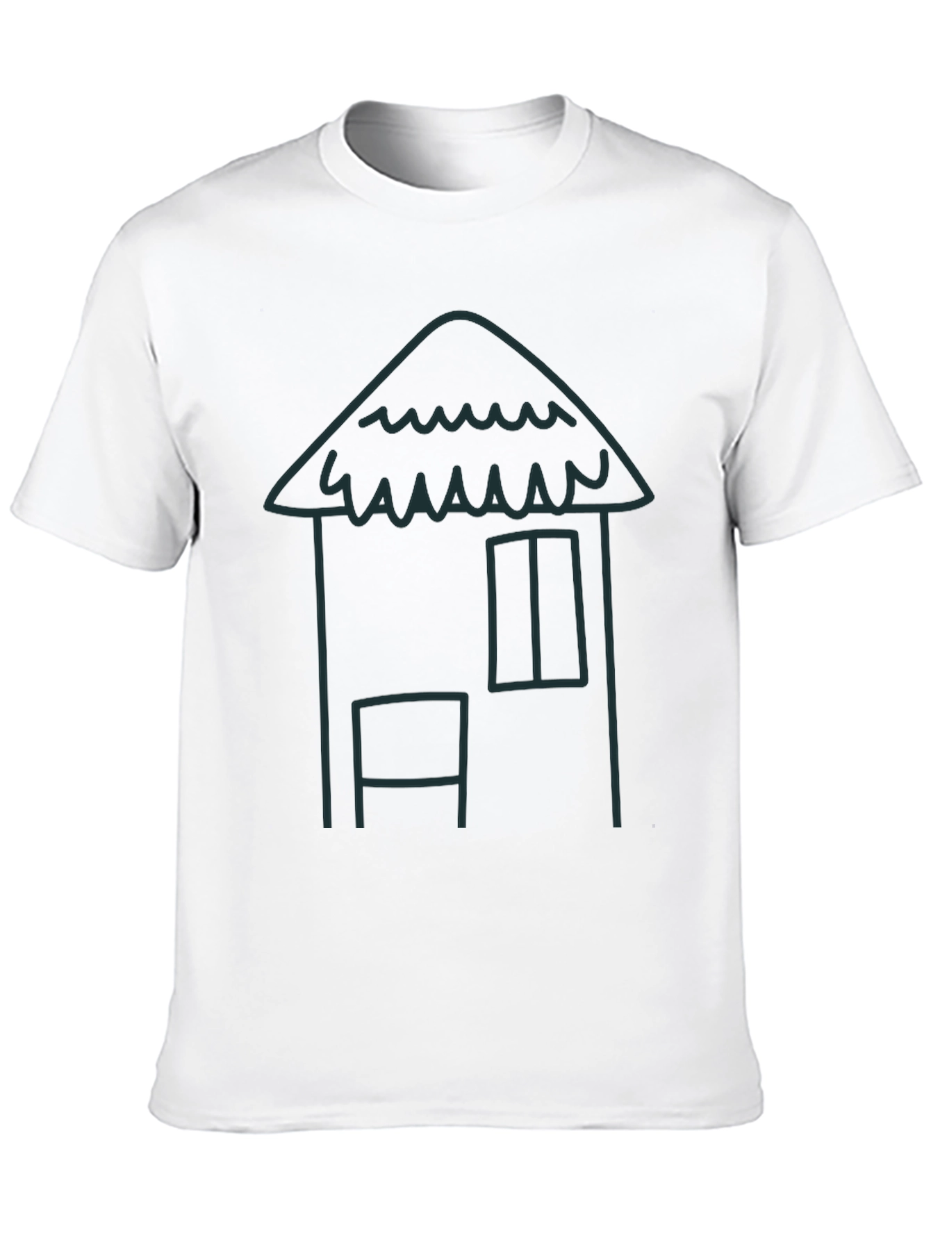 Black Whimsical House Tee - Casual Comfort view 10