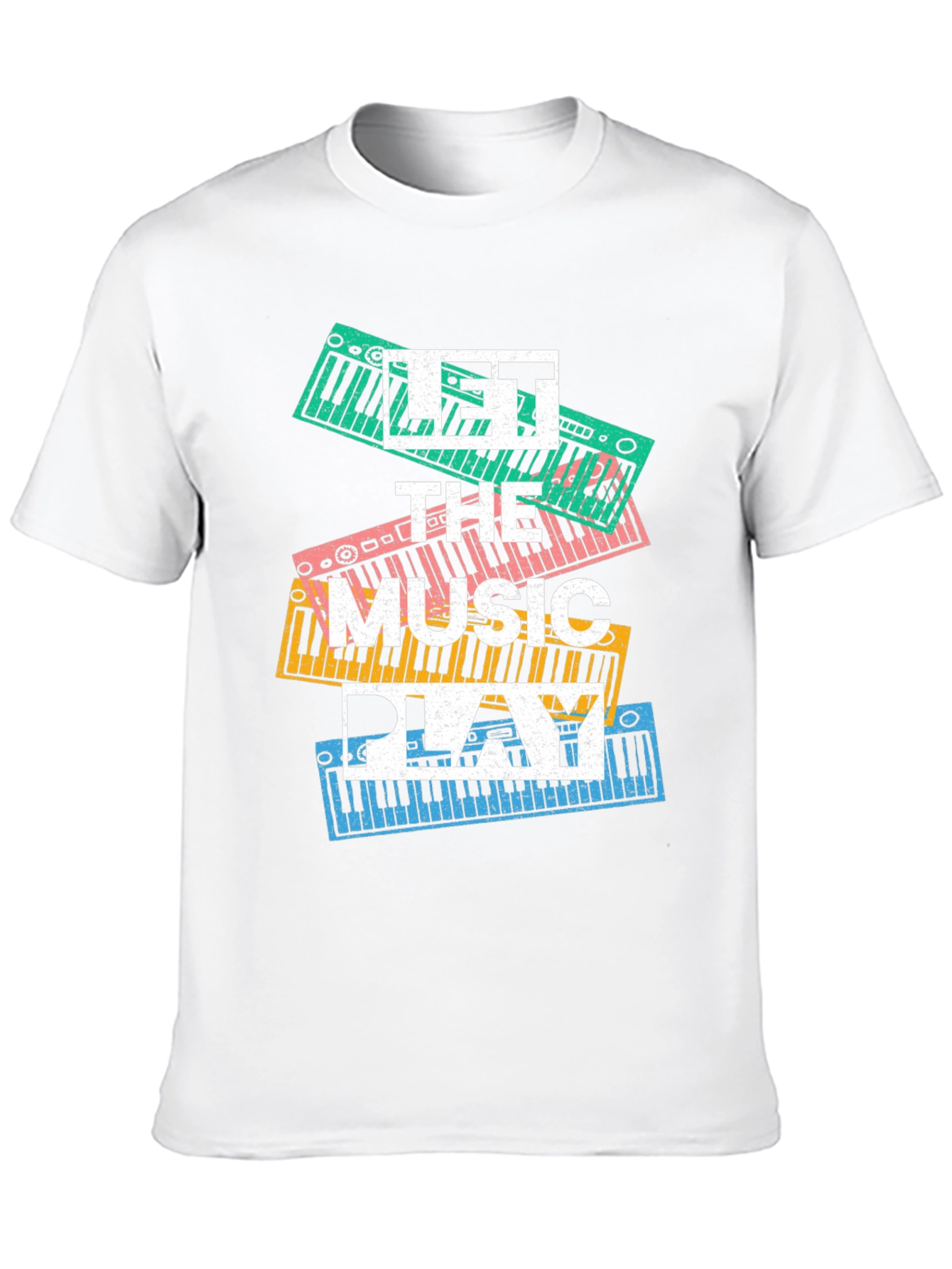 Black Let the Music Play Graphic Tee view 10