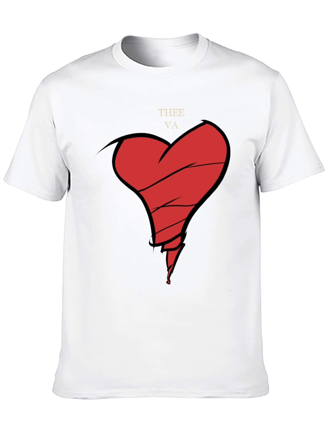 Black Broken Heart Graphic Tee - Men's Black T-Shirt view 10