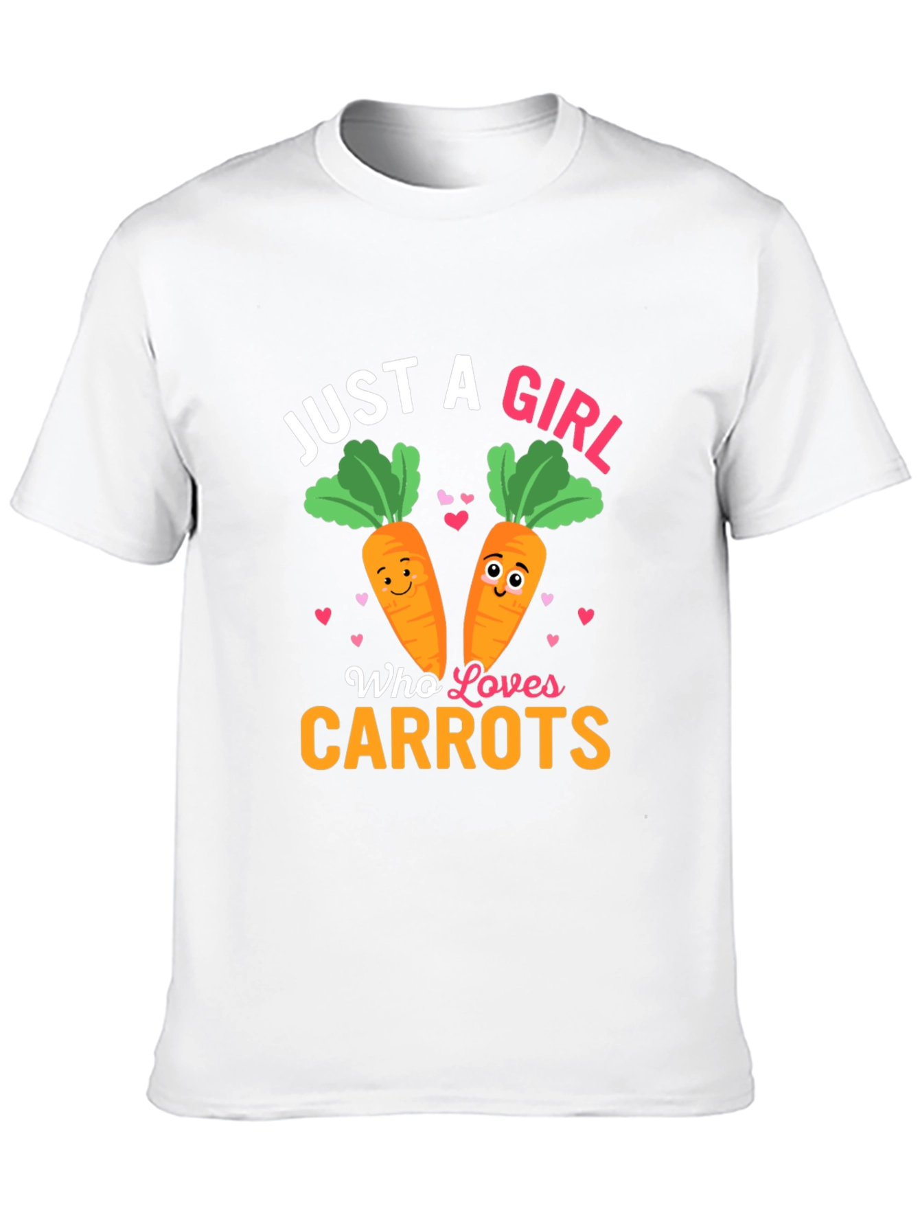 Black Just a Girl Who Loves Carrots Graphic Tee view 10