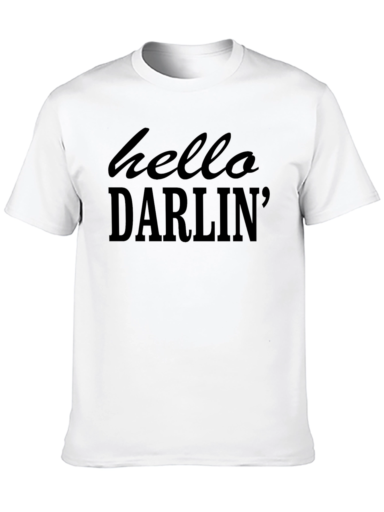 Black Hello Darlin' Graphic Tee - Men's Black T-Shirt view 10