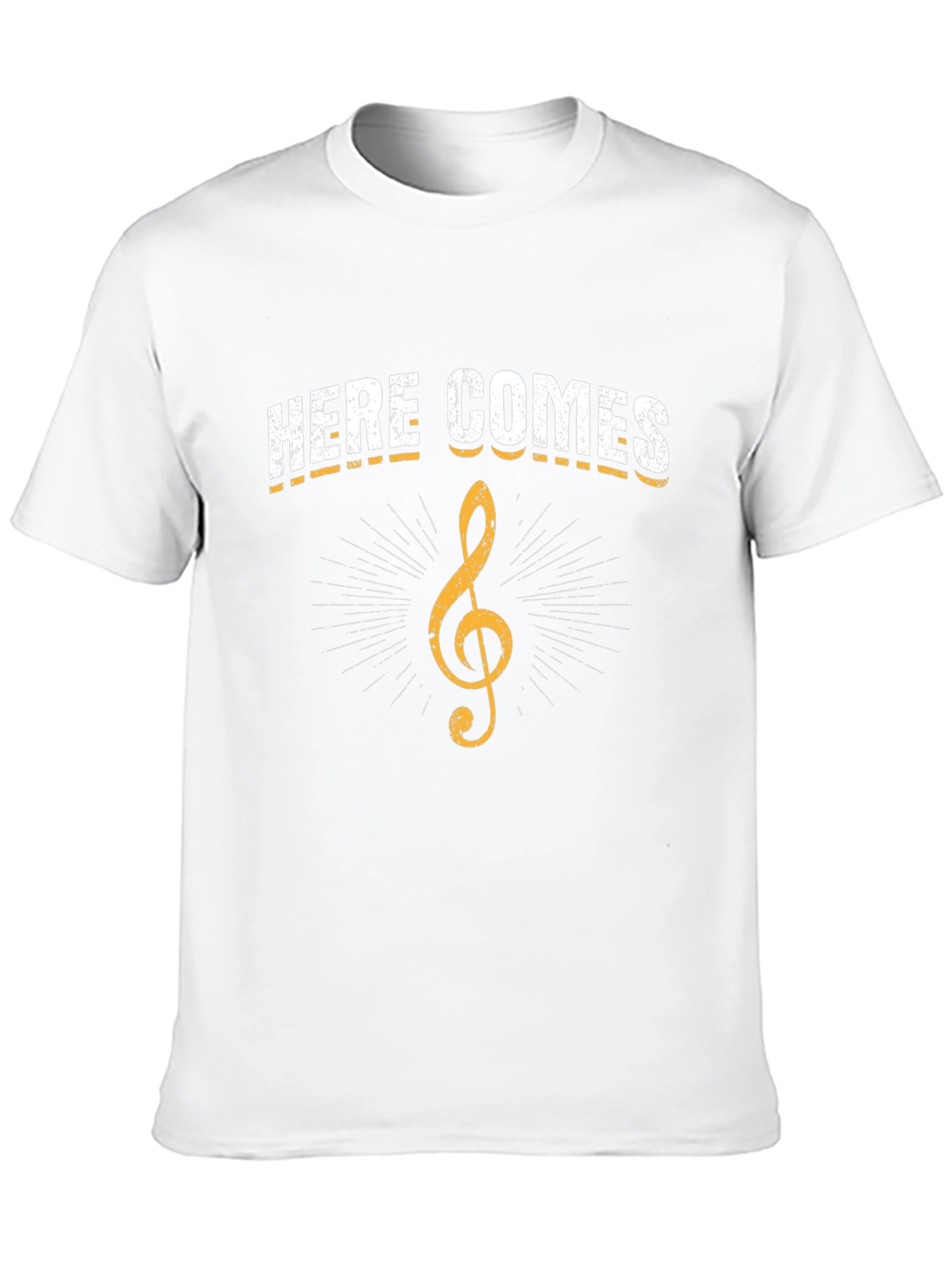 Black Here Comes Treble Clef Graphic T-Shirt view 10