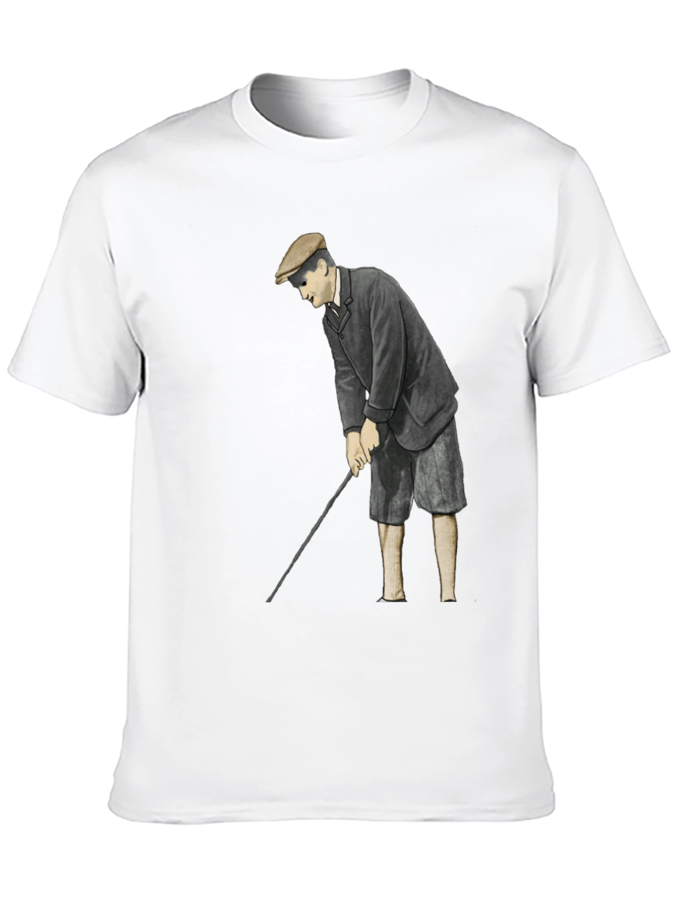 Black Vintage Golfer T-Shirt - Classic Style view 10