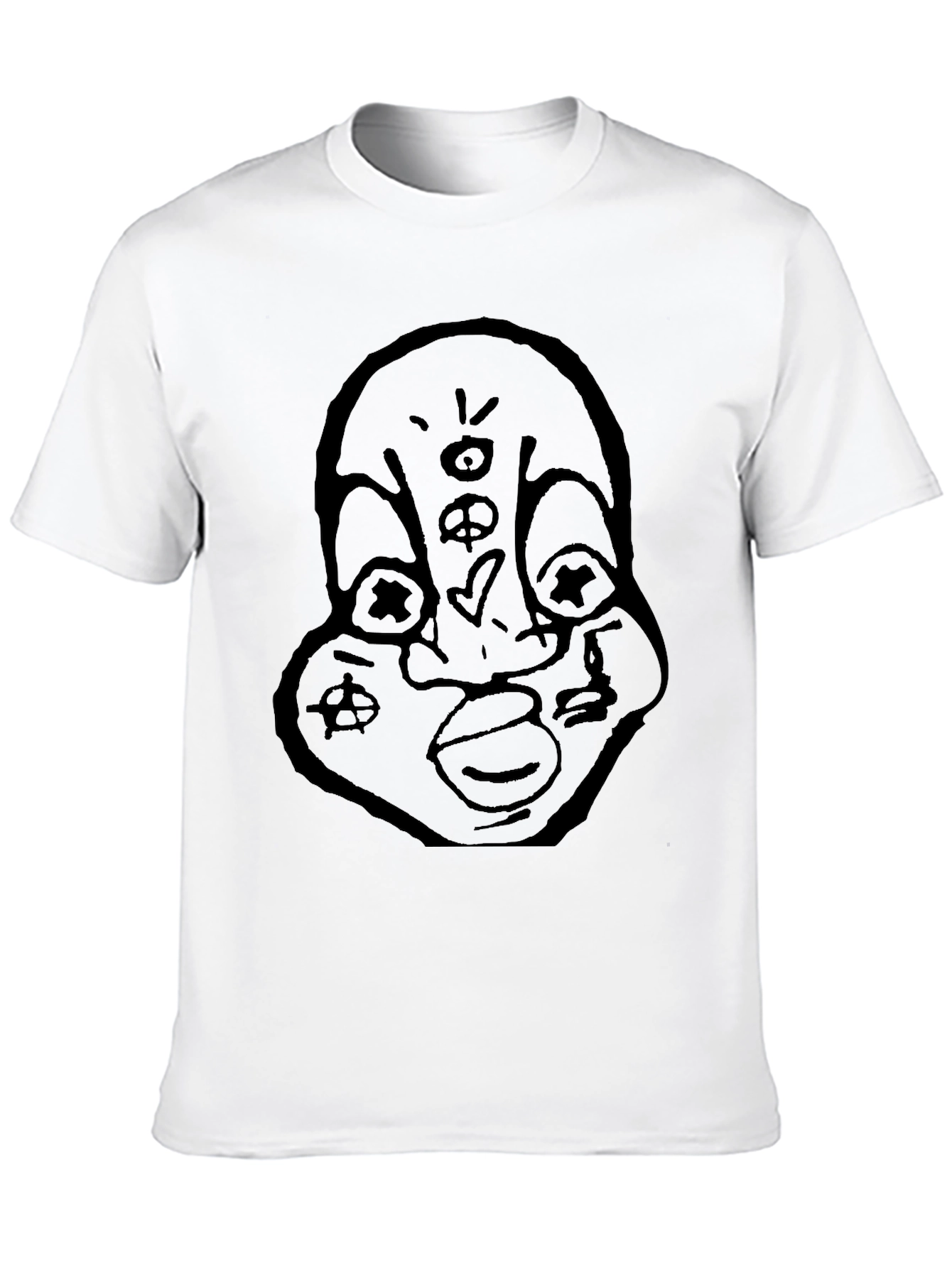 Black Unique Graphic Print Black T-Shirt view 10