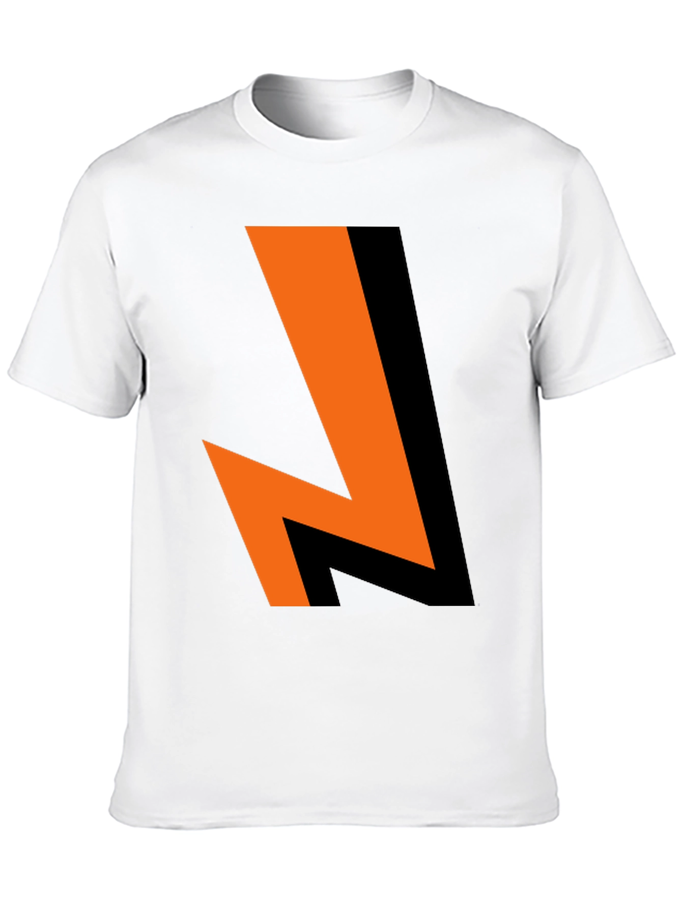 Black Bold Lightning Bolt Graphic Tee - Black Cotton Blend view 10