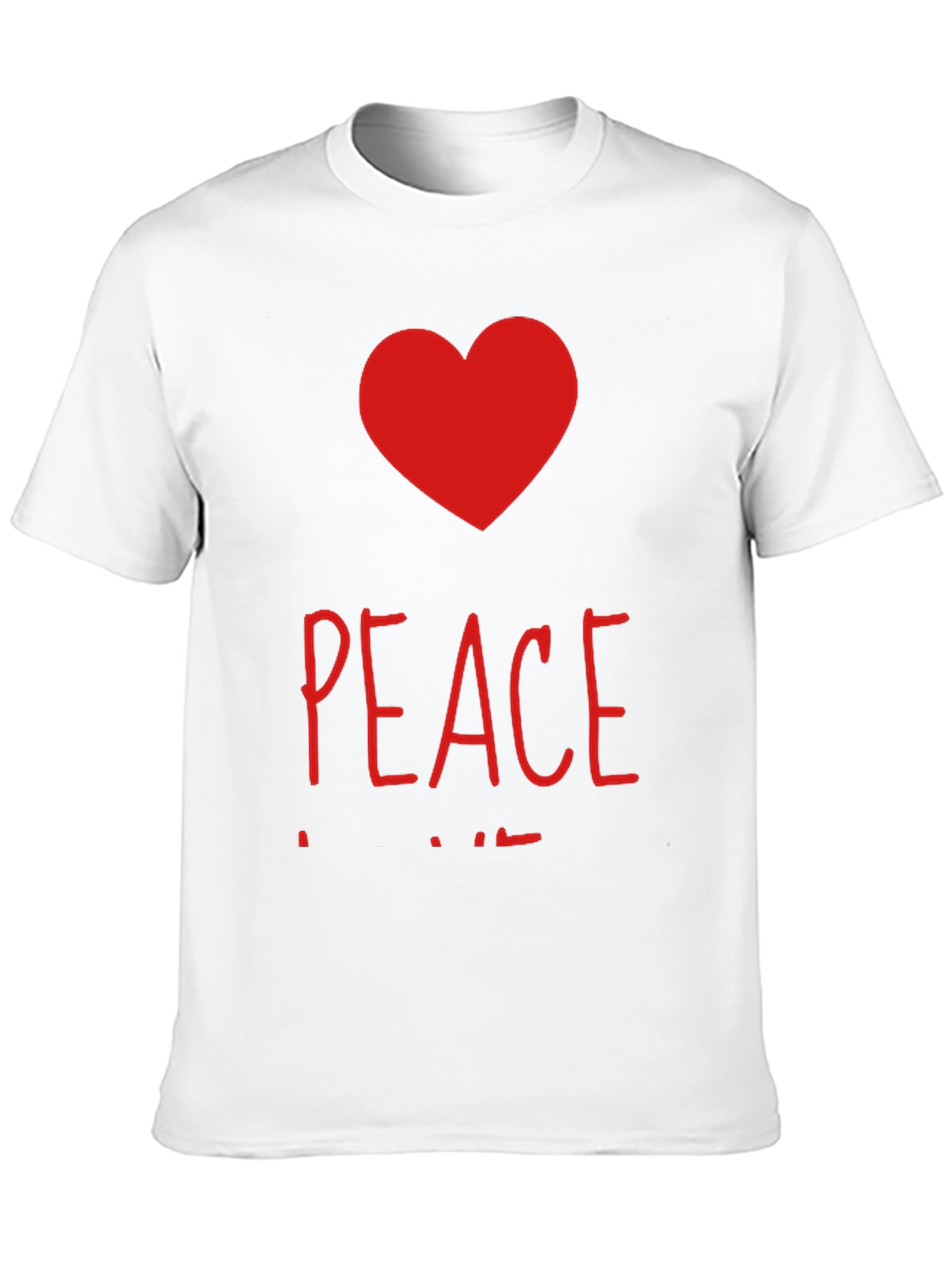 Black Peace and Love Graphic T-Shirt view 10