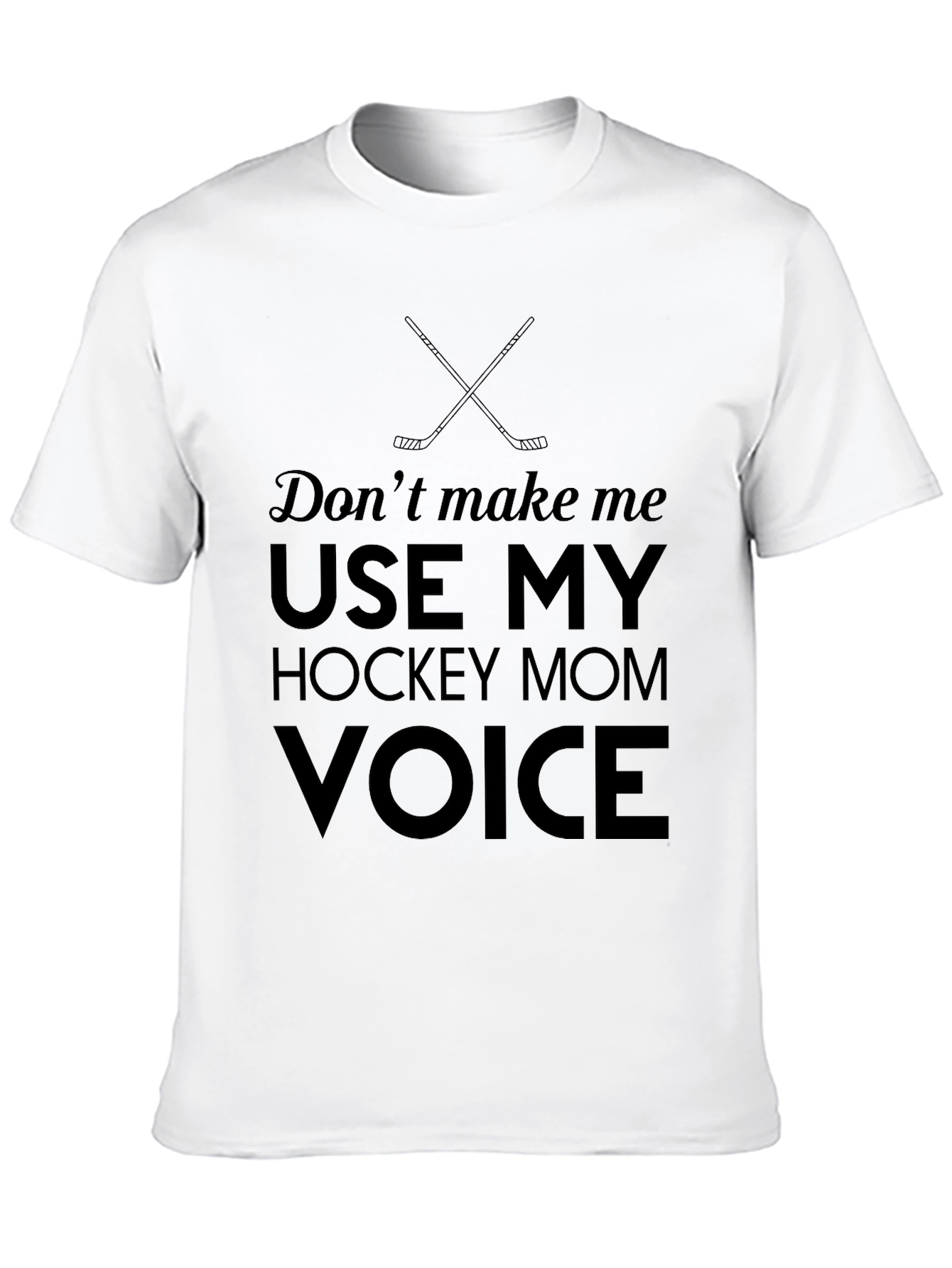 Black Hockey Mom Voice Graphic Tee - Black view 10