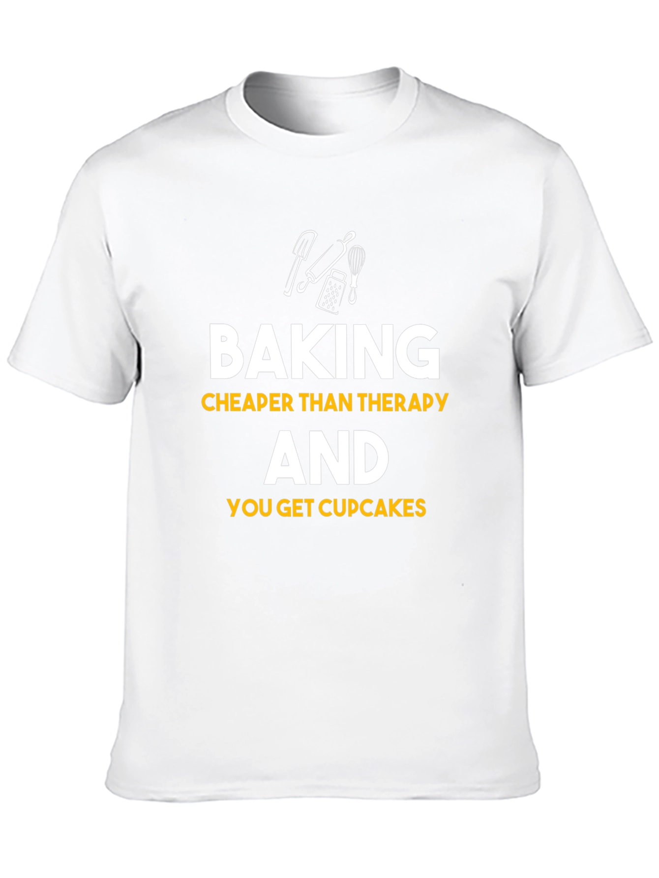 Black Baking Cheaper Than Therapy Black Graphic Tee view 10