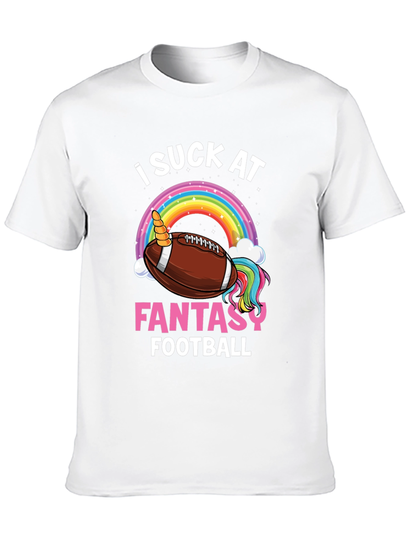 Black Funny Unicorn Football T-Shirt view 10
