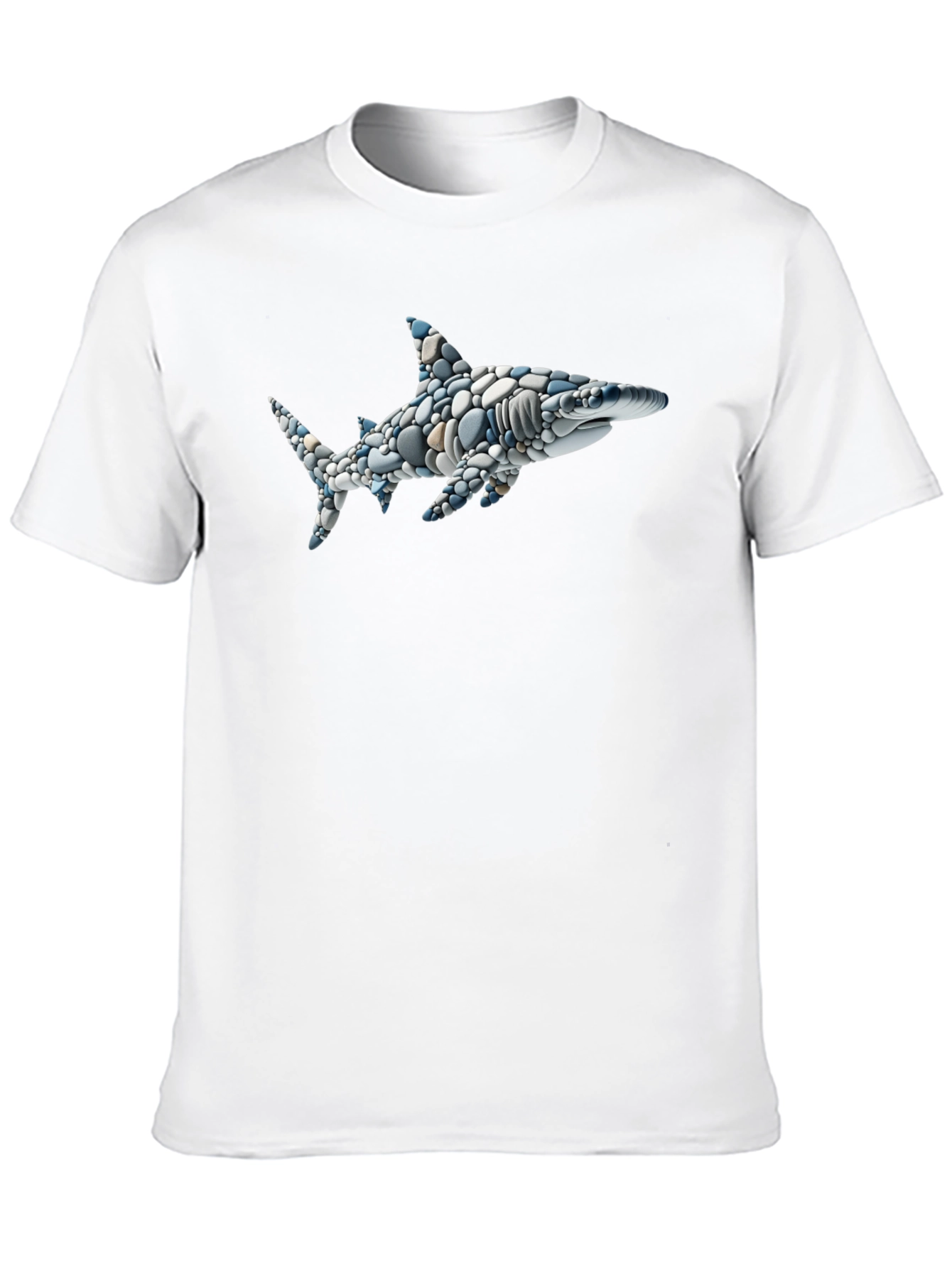 Black Stone Shark Graphic Tee - Unique Design view 10
