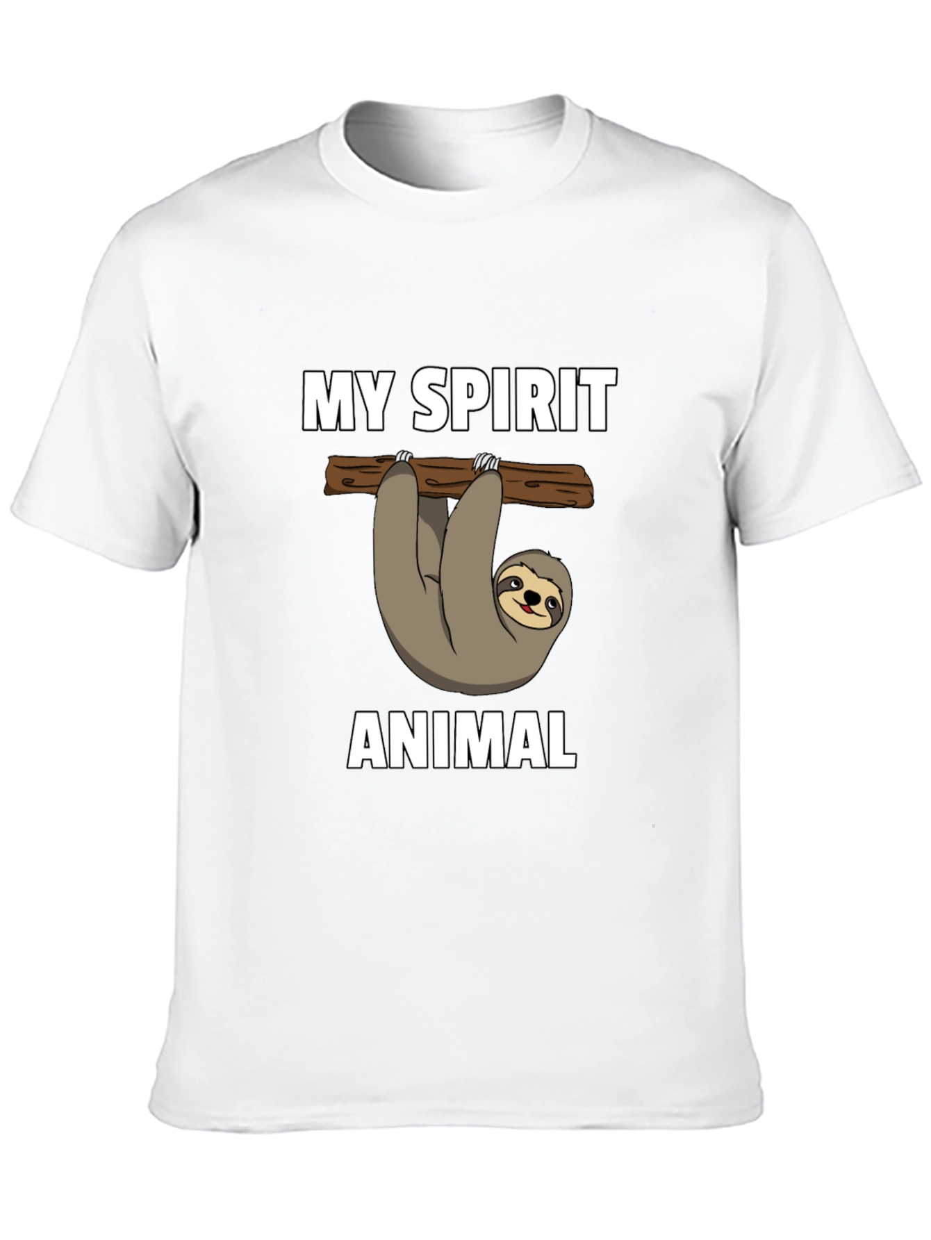 Black My Spirit Animal Sloth Graphic T-Shirt view 10
