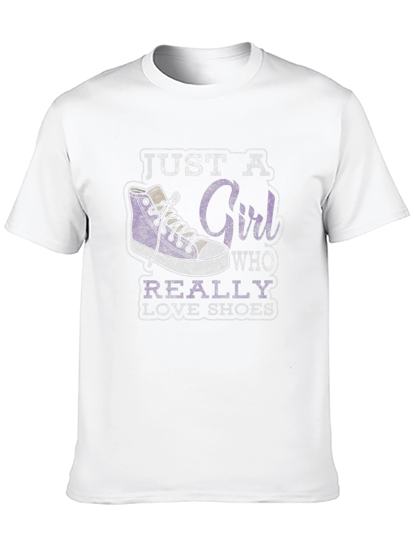 Black Just a Girl Who Really Loves Shoes Graphic Tee view 10