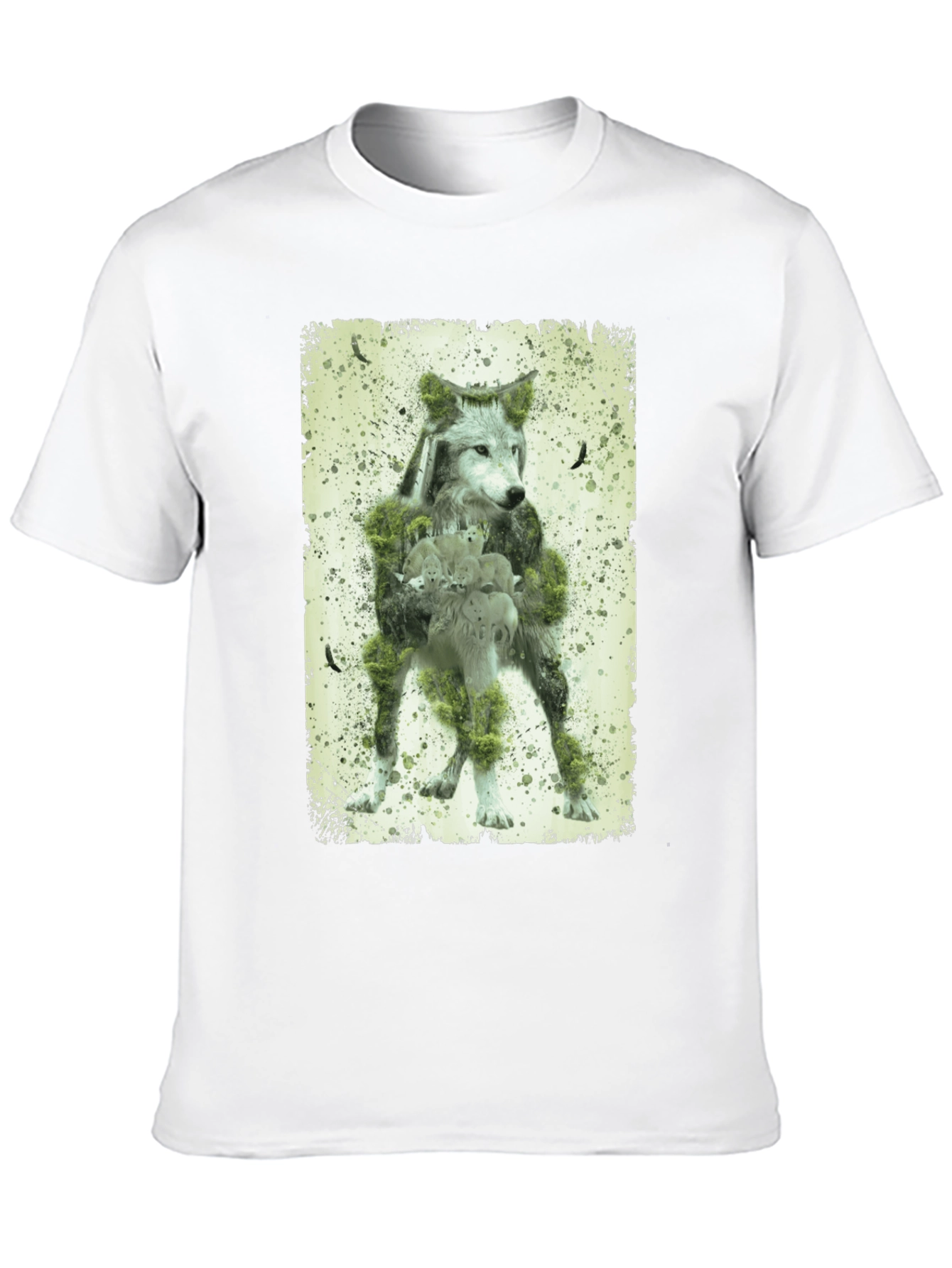 Wolf Forest Graphic T-Shirt - Nature Design Tee - 10
