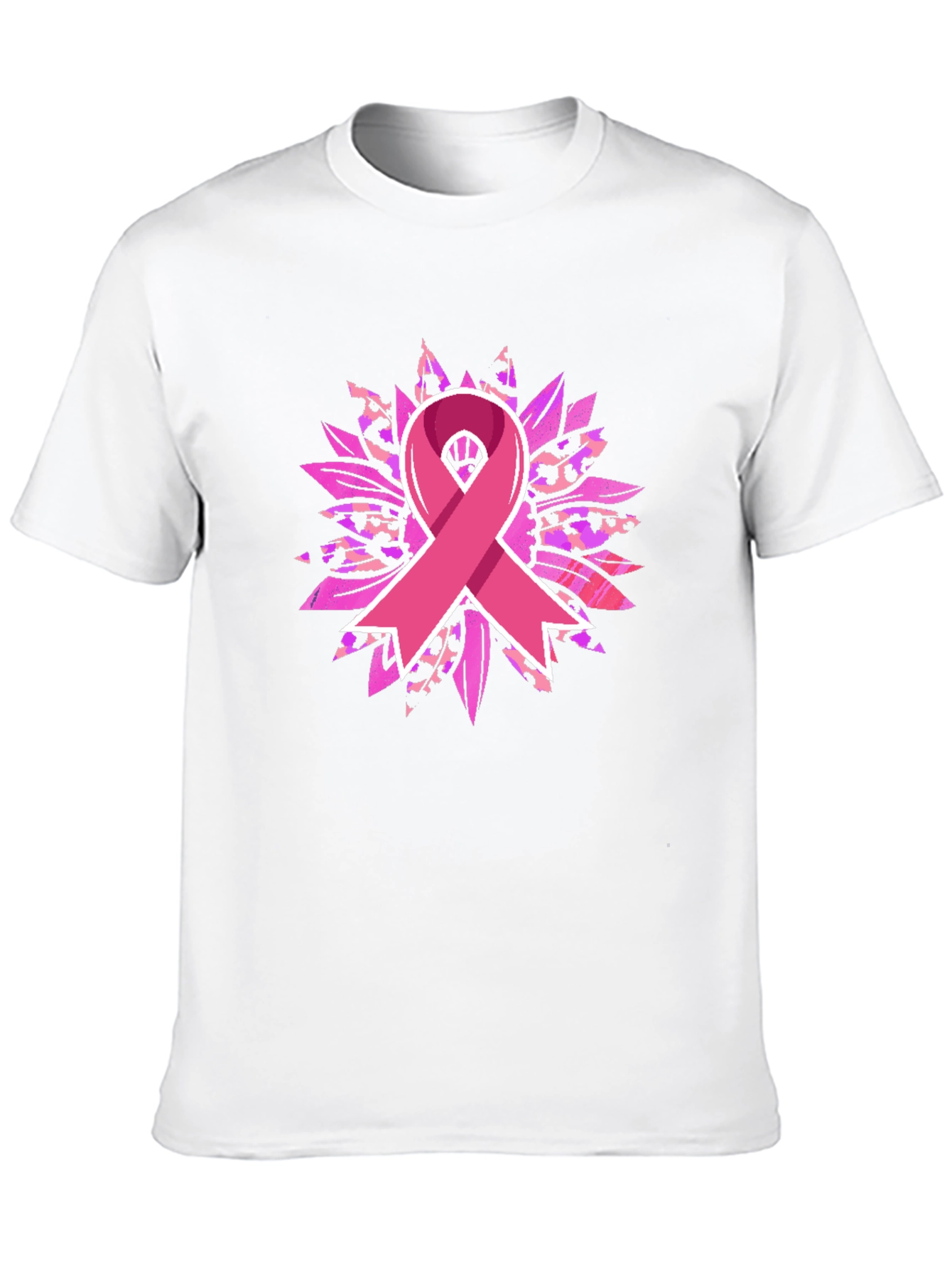 Breast Cancer Awareness Ribbon Sunflower Graphic Tee - 10