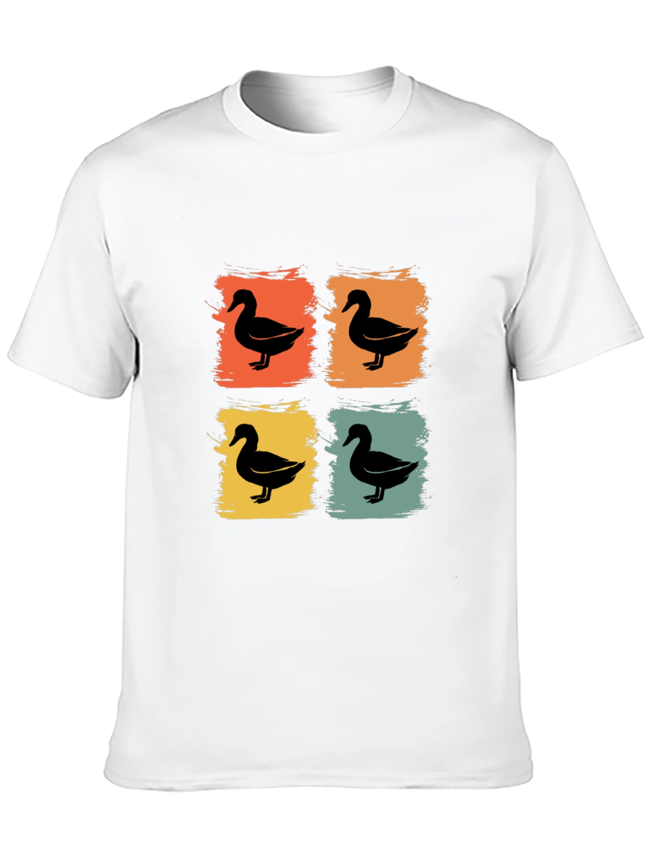 Black Retro Duck Square T-Shirt - Black view 10