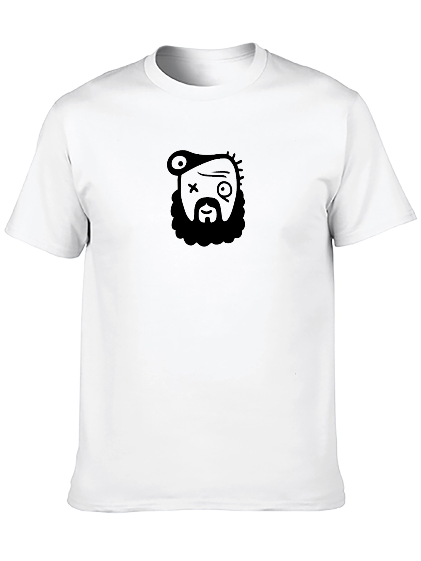 Black Graphic Print Crew Neck T-Shirt - Black view 10