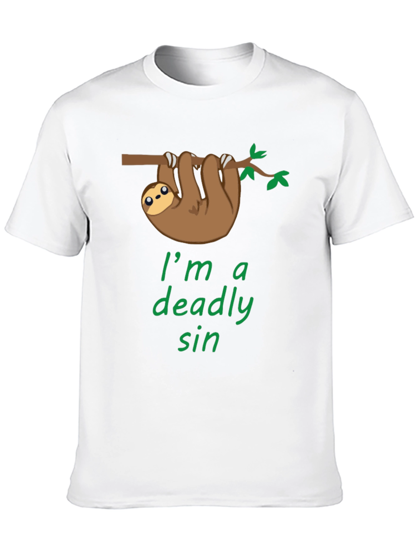 Black Sloth Deadly Sin Graphic Tee - Cute & Comfy! view 10