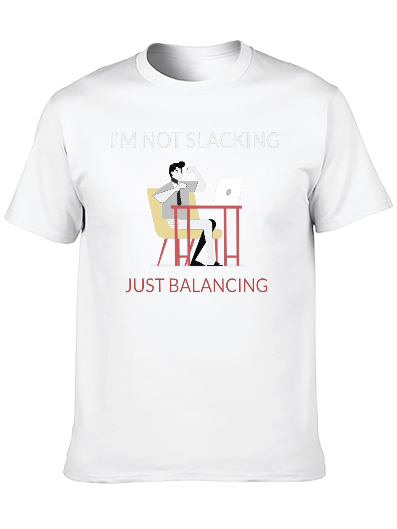 Black Funny Balancing Act T-Shirt: Work From Home Humor view 10